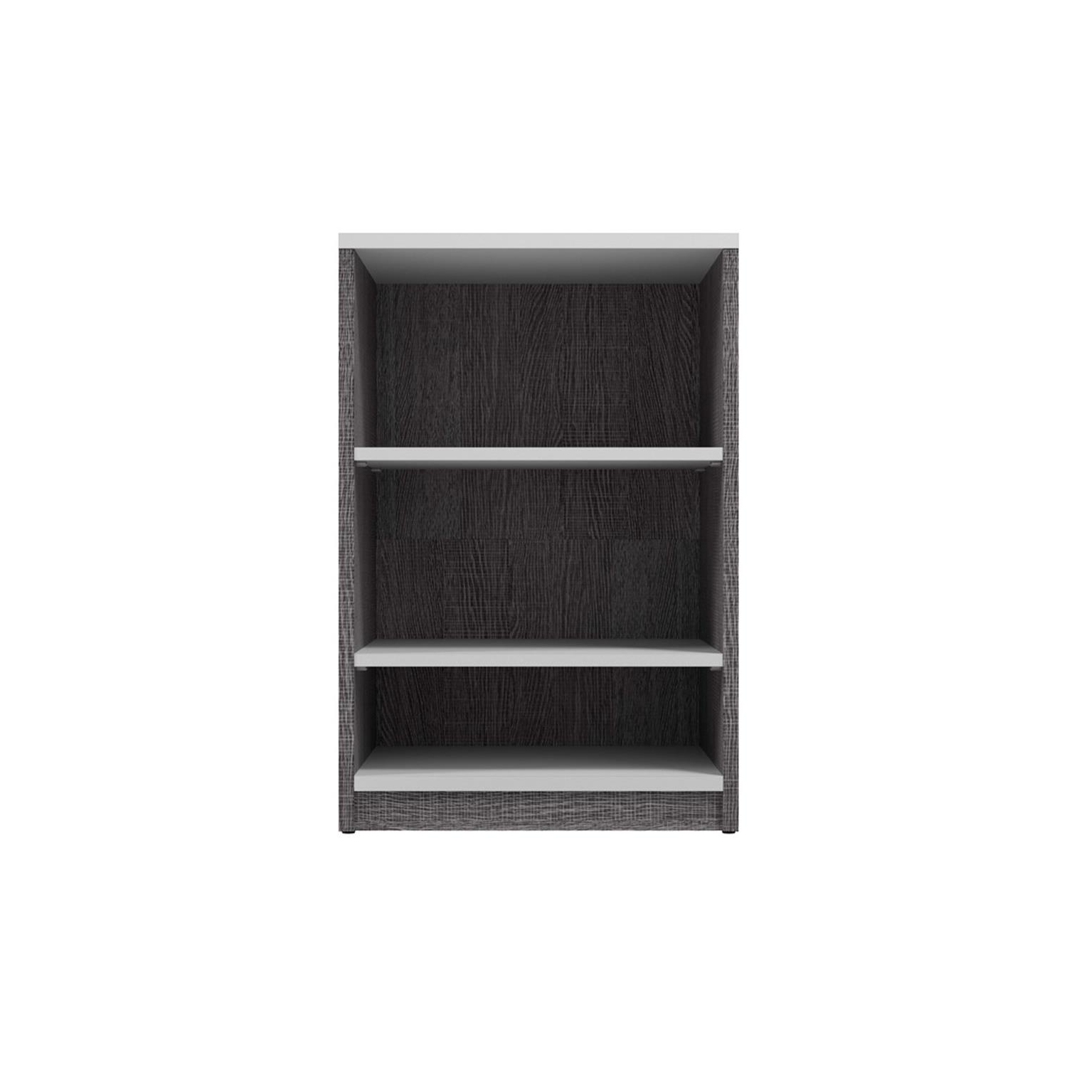 Cielo 19,5“ unité de stockage basse - Gris écorce et blanc