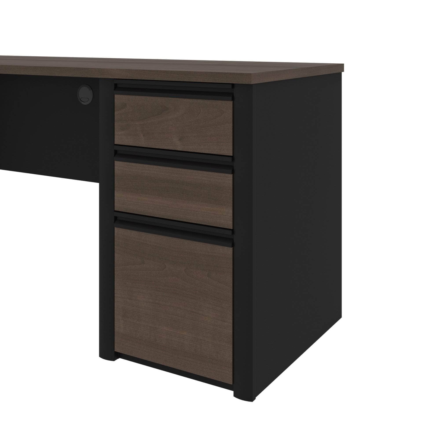 Connexion Add-On Desk Pedestal with 3 Drawers - Antigua & Black