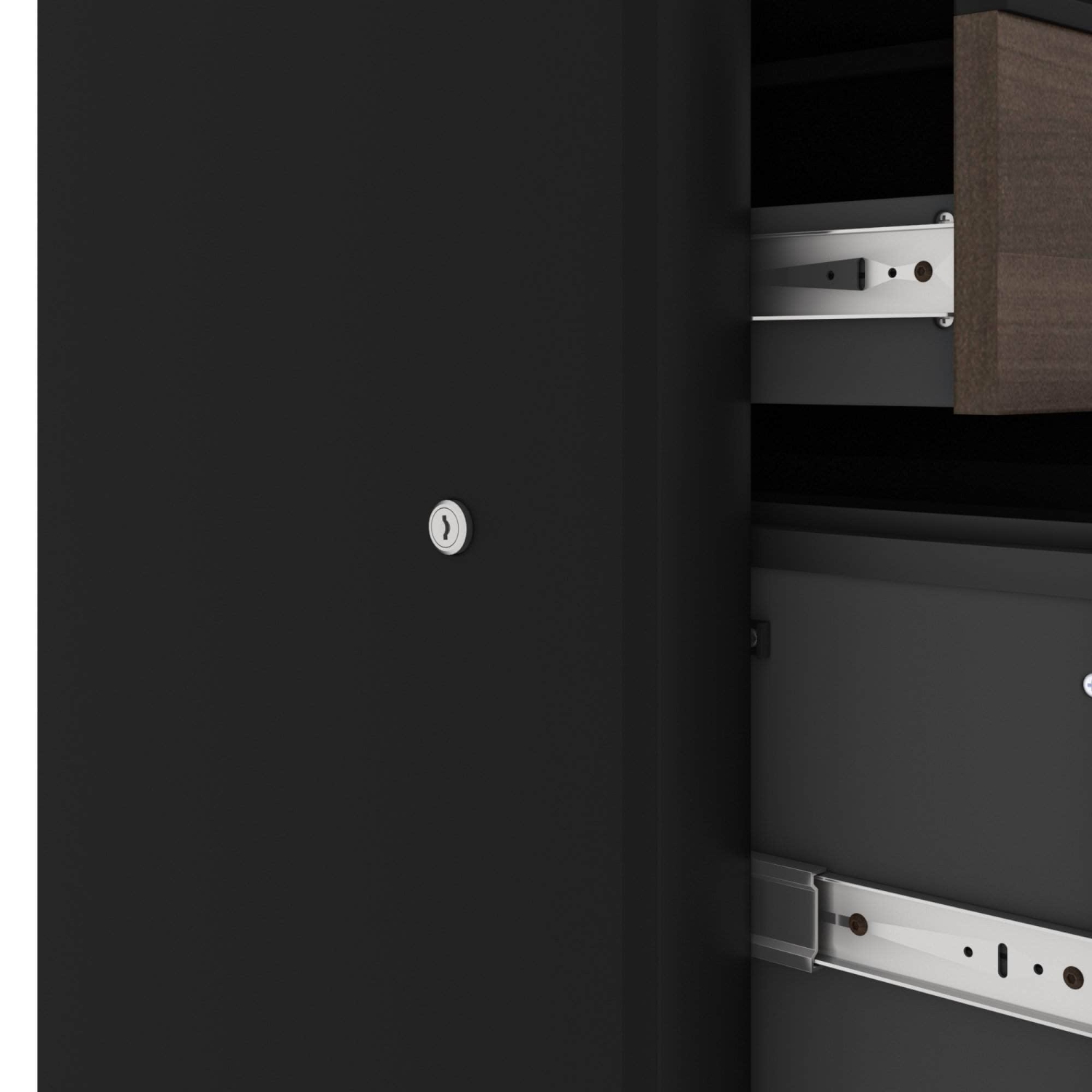 Connexion Add-On Desk Pedestal with 3 Drawers - Antigua & Black