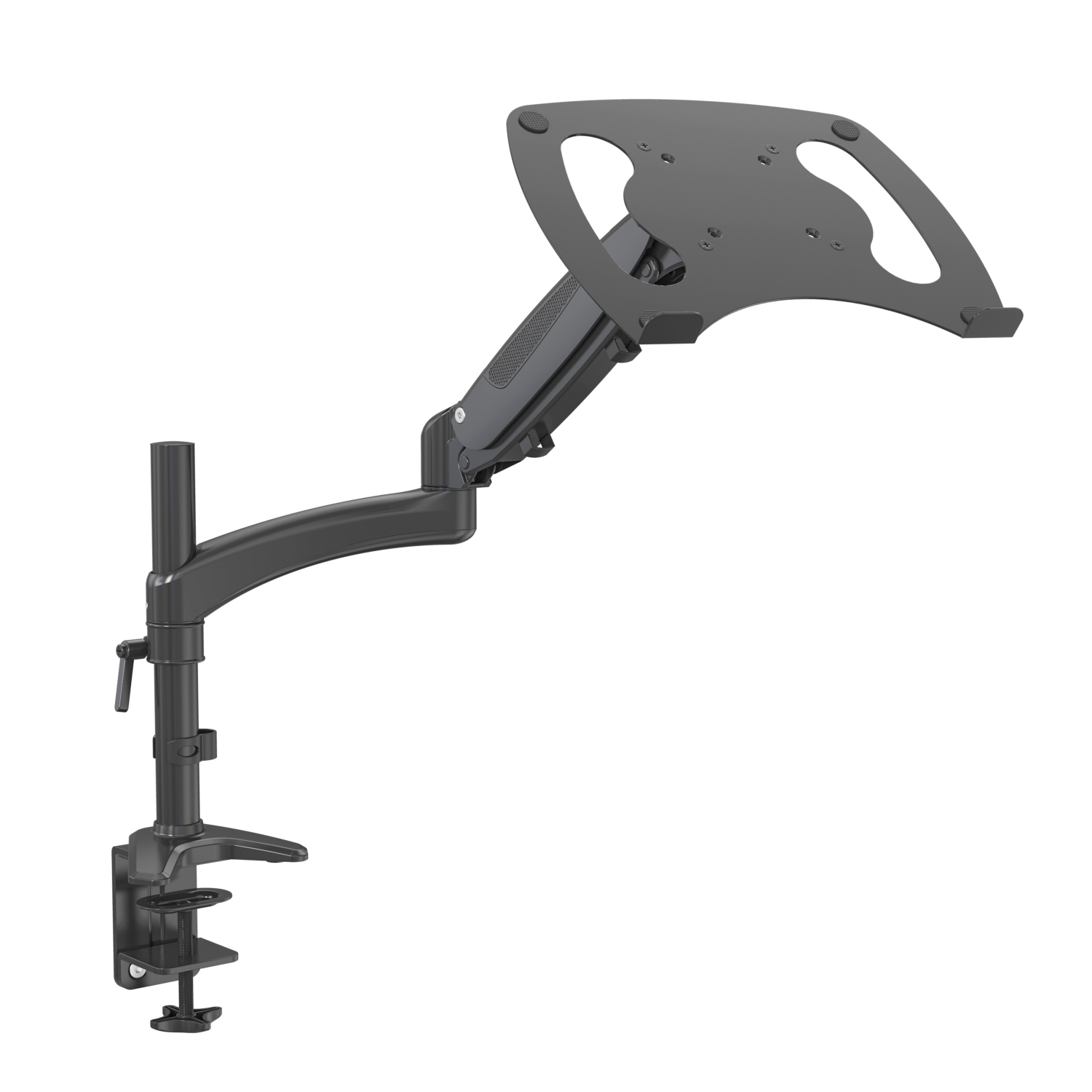 SHOPPINGALL Fully Adjustable Single Gas Spring Laptop Mount Stand for Laptops Up to 17" - SA-GM112D+D15