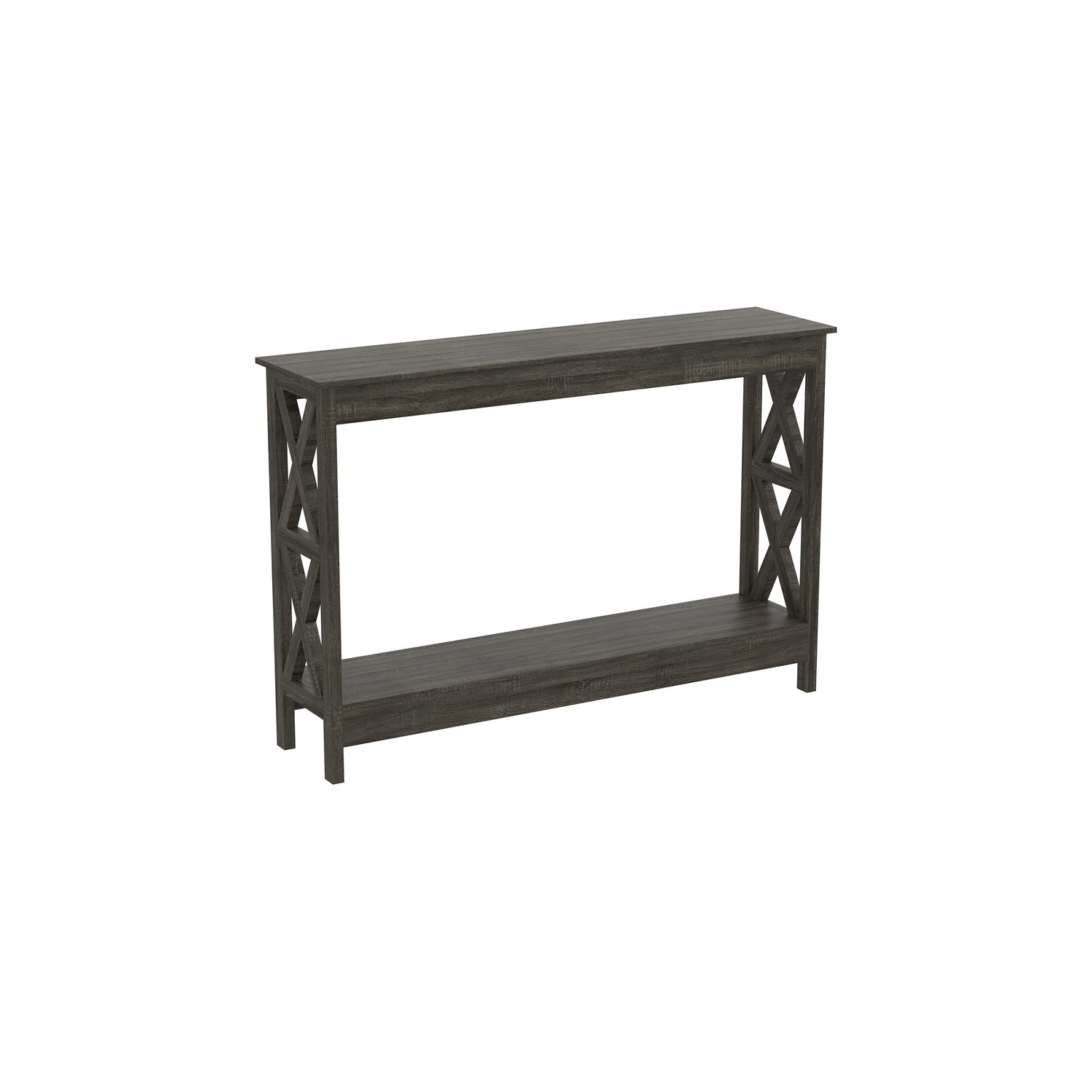 Console Table 47.25L Dark Grey 1 Shelf