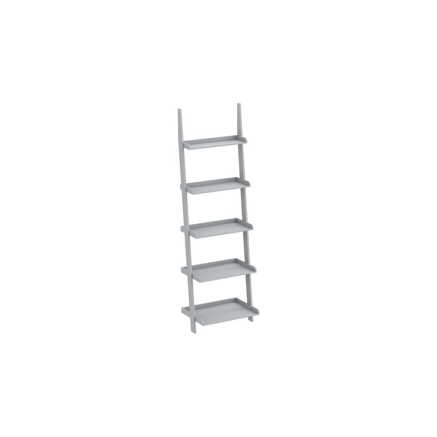 WALL SHELF 70H LIGHT GREY 5 TIER WITH BORDERS