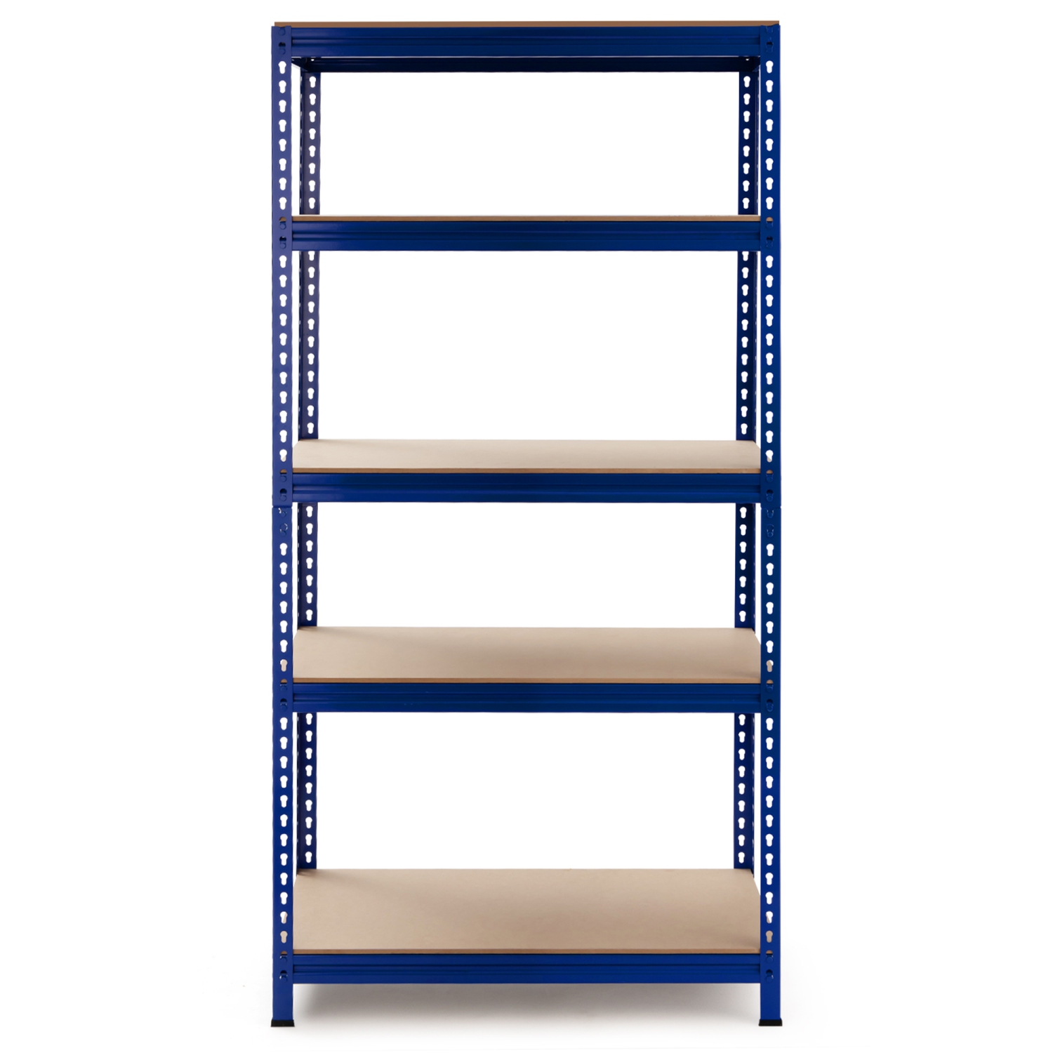 Gymax 73'' Metal 5-Tier Garage Storage Rack Shelf Freestanding w/ Adjustable Unit Blue