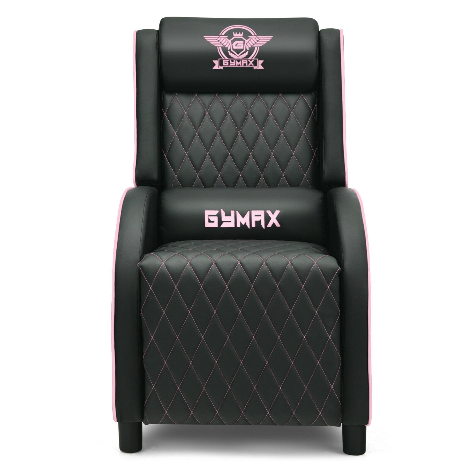 Gymax Massage Gaming Recliner Chair Leather Single Sofa Home Theater Seat