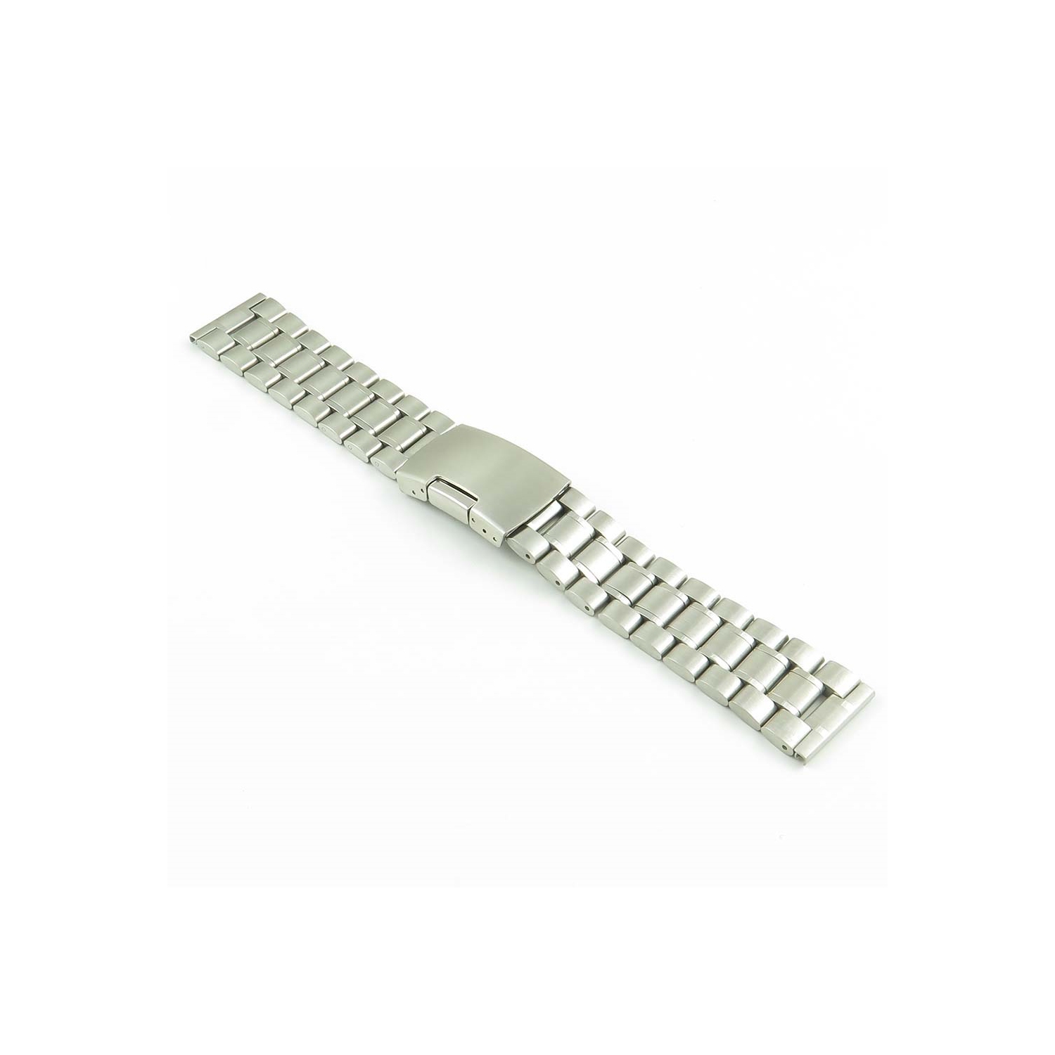 StrapsCo Stainless Steel Oyster Watch Band Strap for Samsung Galaxy Watch - 22mm - for 46mm Galaxy Watch - Silver
