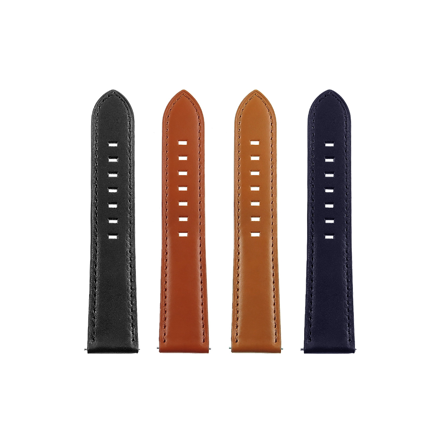 DASSARI Smooth Italian Leather Band Strap for Samsung Galaxy Watch - 22mm - for 46mm Galaxy Watch - Black