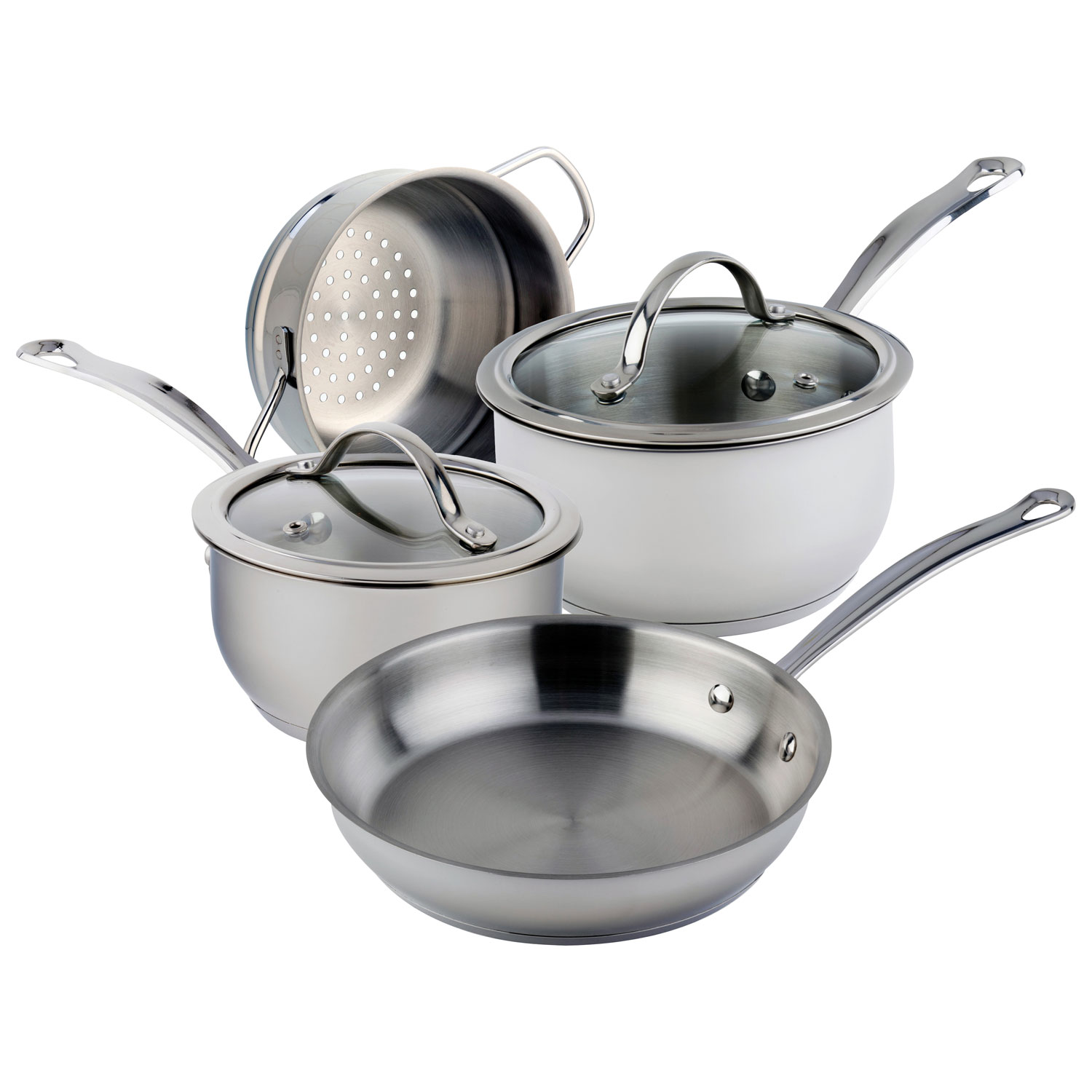 Meyer Nouvelle 6-Piece Cookware Set - Stainless Steel | Best Buy 