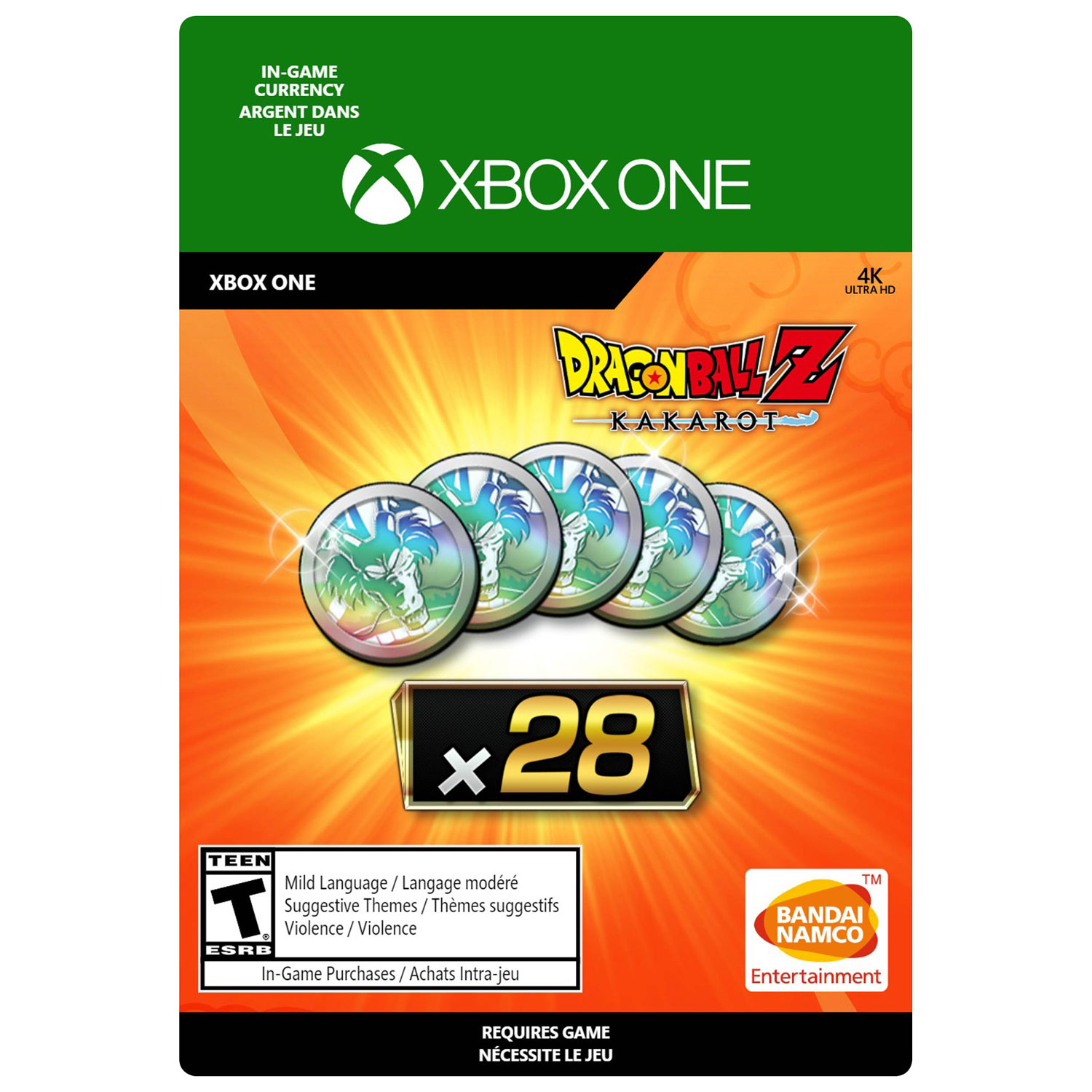 Dragon Ball Z: Kakarot - 28 Platinum Coins (Xbox One) - Digital Download