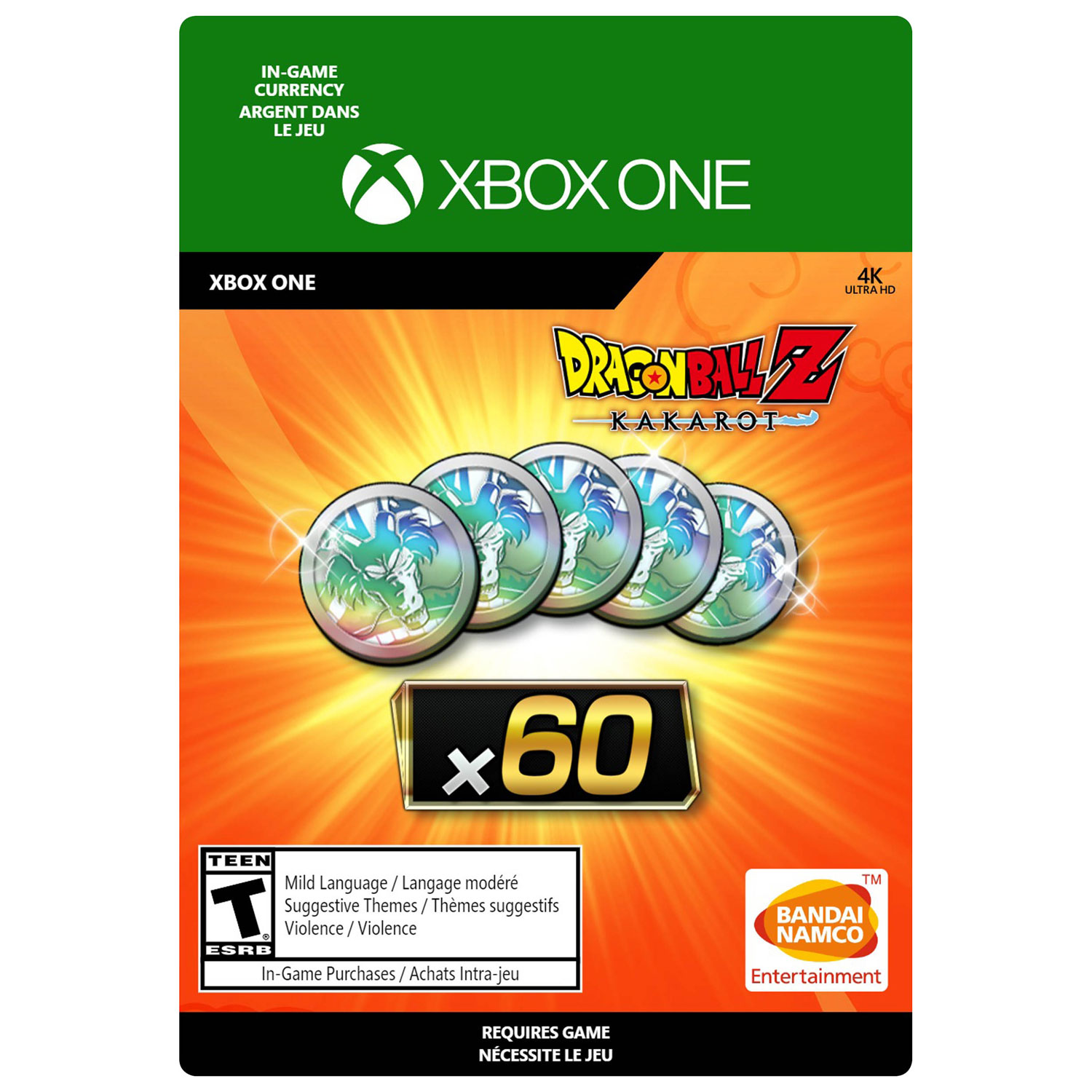 Dragon Ball Z: Kakarot - 60 Platinum Coins (Xbox One) - Digital Download