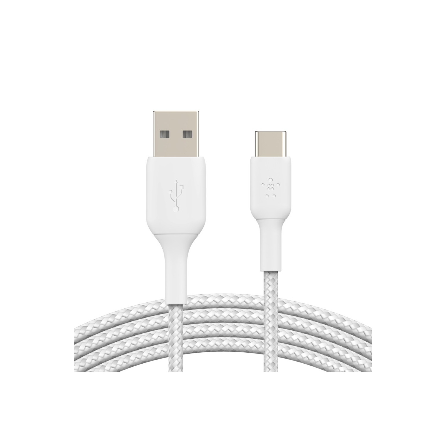 Belkin Charge/Sync BOOST CHARGE Braided USB-C to USB-A Cable 4ft White Charge/Sync Cables CAB002bt1MWH