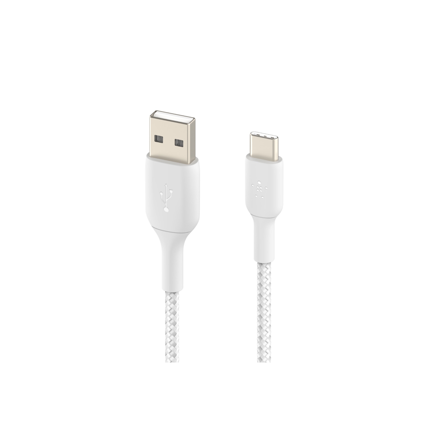 Belkin Charge/Sync BOOST CHARGE Braided USB-C to USB-A Cable 4ft White Charge/Sync Cables CAB002bt1MWH