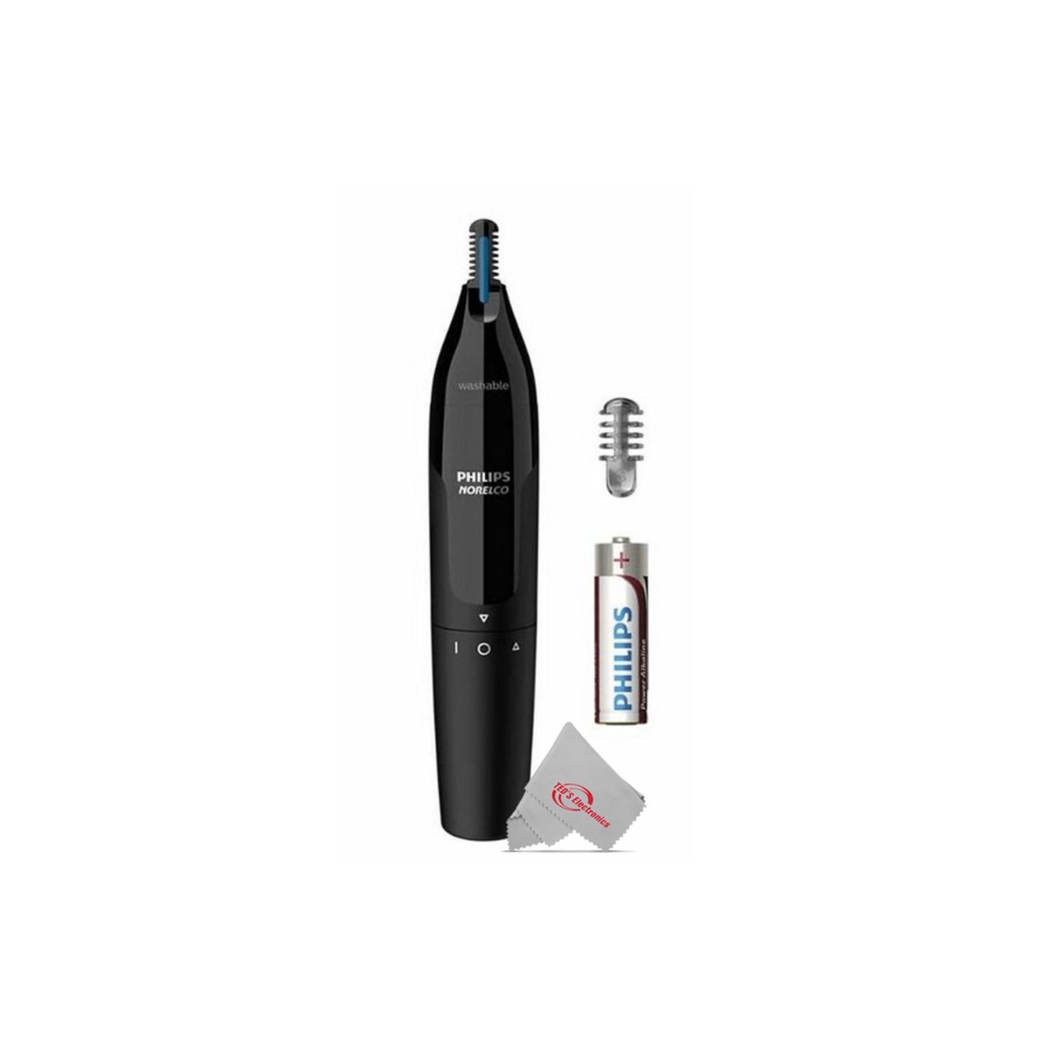 Philips Norelco Ultimate Comfort Nose Trimmer 1000 Battery Powered NT1605/60 for Nose, Ear, and Eyebrows