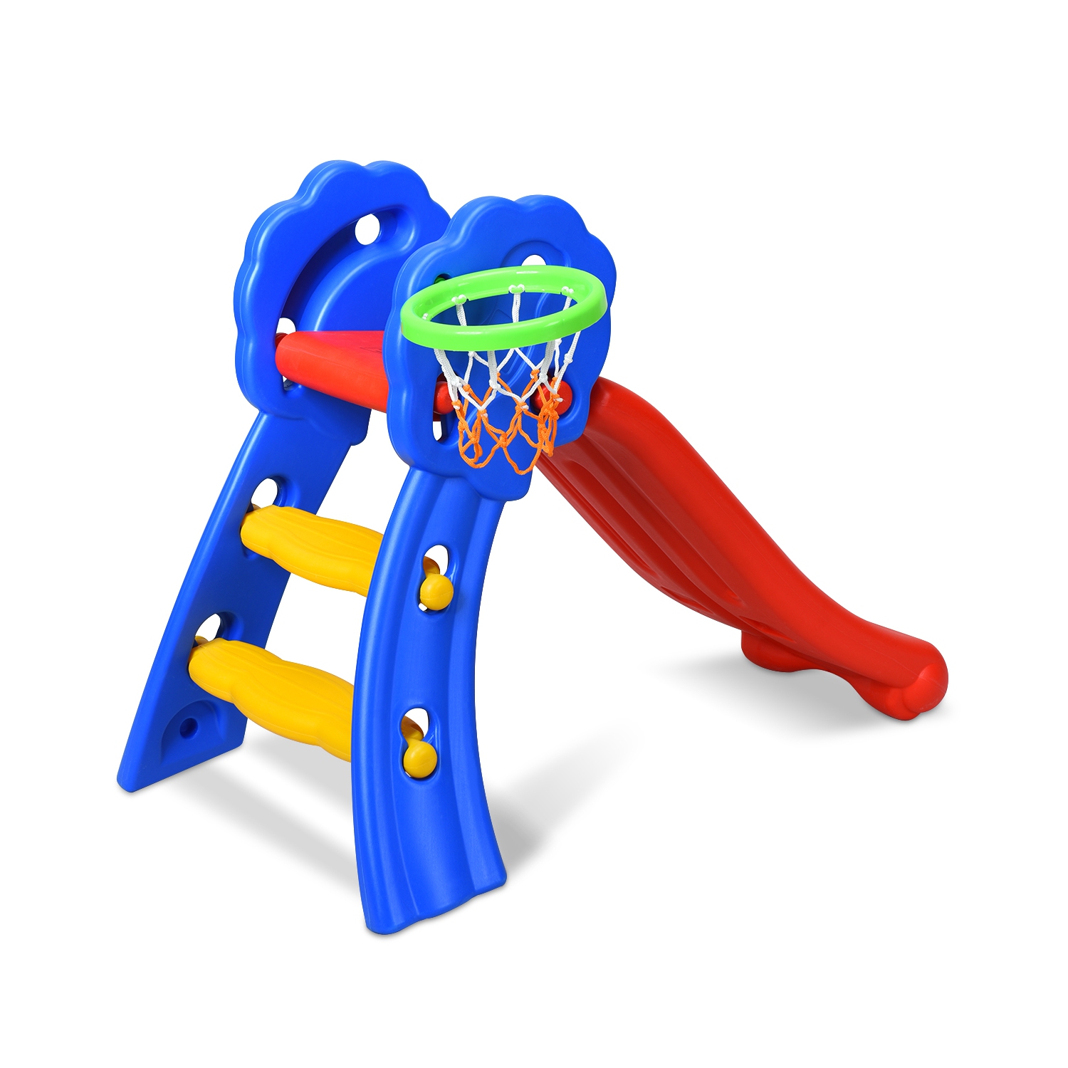 Costway Children Kids Toddlers Folding Slide W/Bask