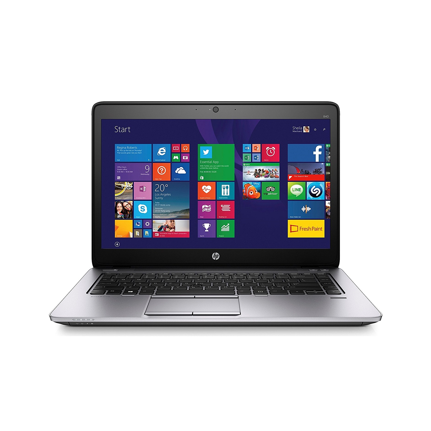 Refurbished - HP EliteBook 840 G2 14" Laptop - Intel Core i5-5200U, 16GB RAM, New 512GB SSD, Webcam , Windows 10 Pro