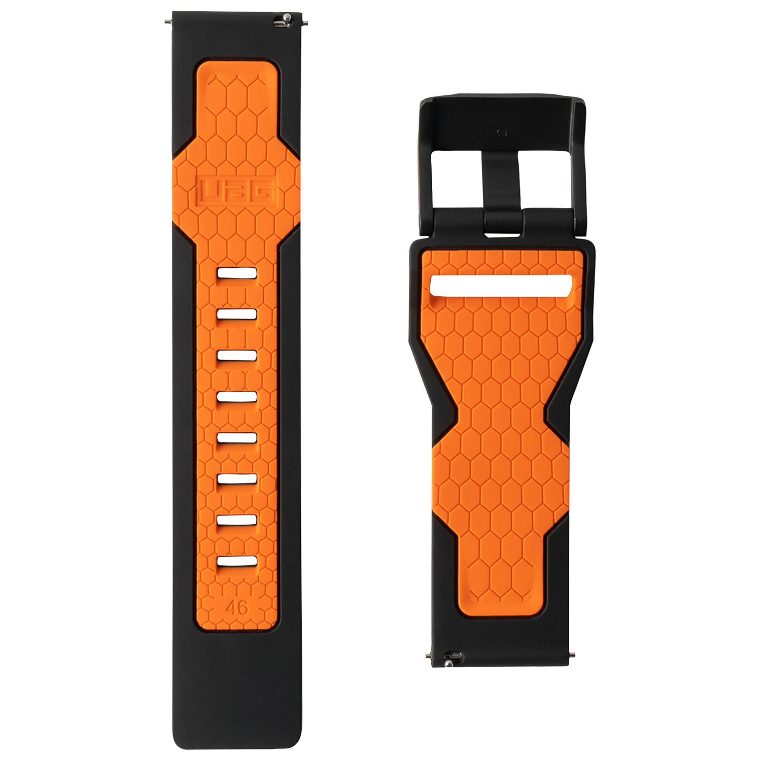 UAG Civilian 46mm Silicone Strap for Samsung Galaxy Watch - Black/Orange