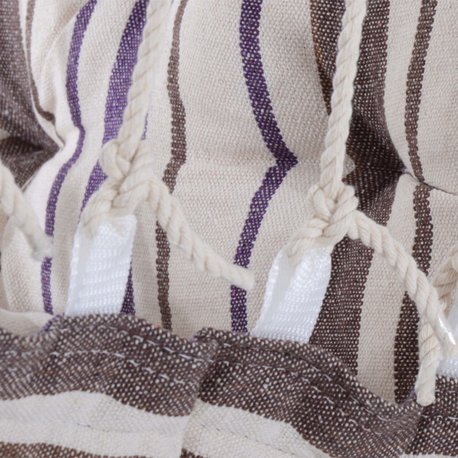 Chaise balançoire en corde tissée pour siège de hamac suspendu portable Outsunny Lit de couchage pour jardin extérieur Camping Marron