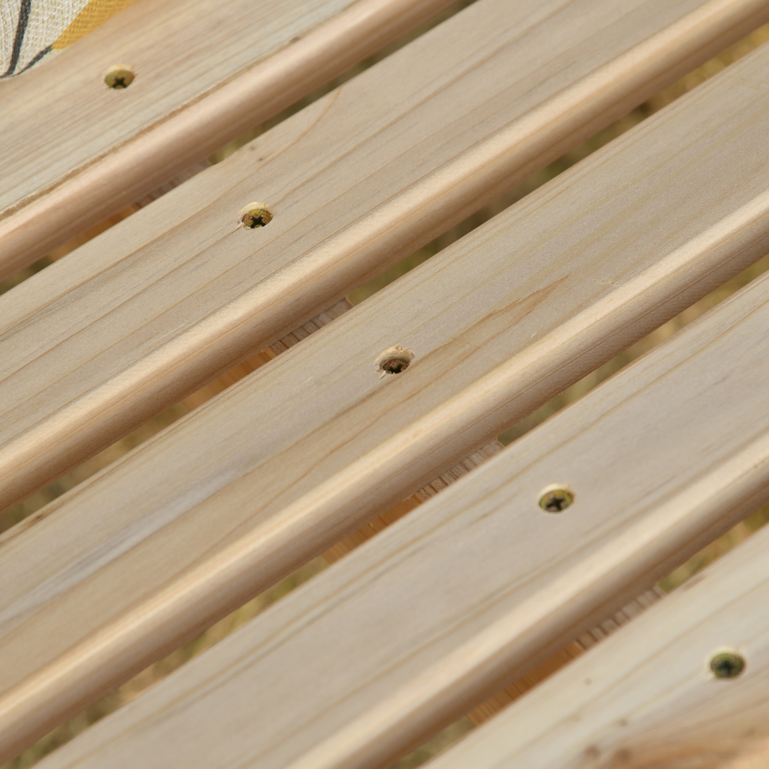 Outsunny 2 Seater Porch Swing Wooden Patio Swing Chair Seat with Cup Holder and Chains Outdoor Swing Bench for Garden Yard, Natural