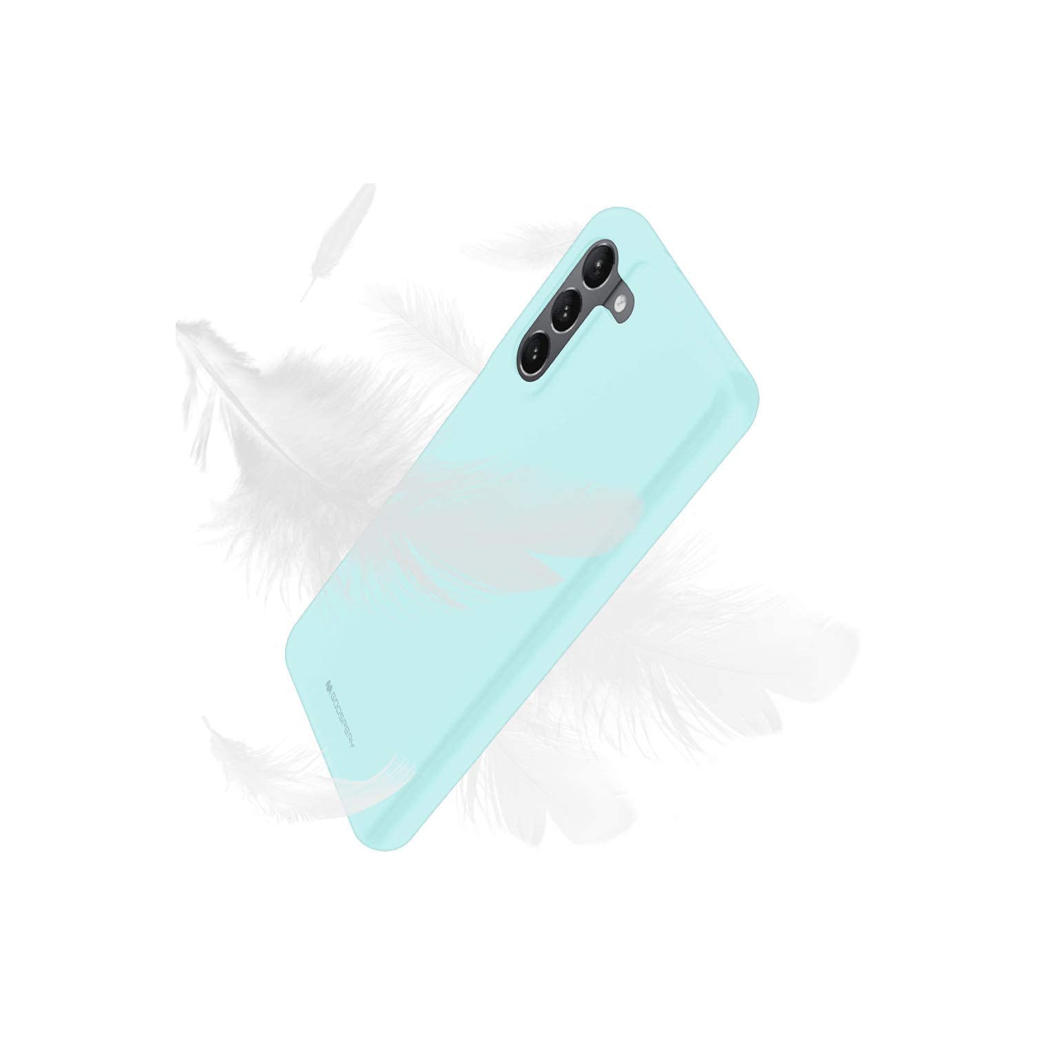 TopSave Goospery Soft Feeling Jelly Silky Slim Bumper Case For Galaxy S21 Plus, Teal