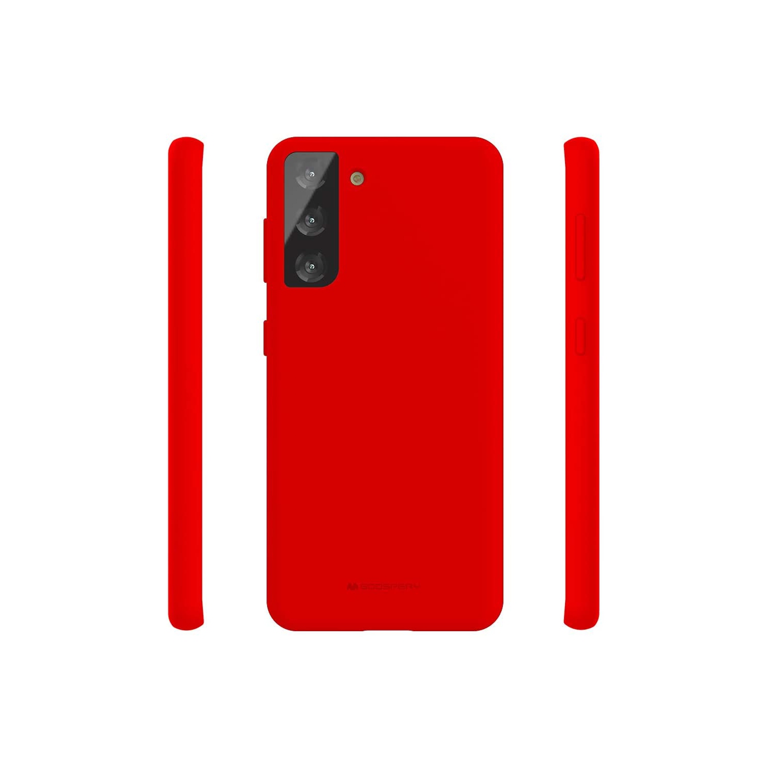 TopSave Goospery Liquid Silicone Gel Rubber Full Body Protection Cover Case For Samsung S21 Plus, Red