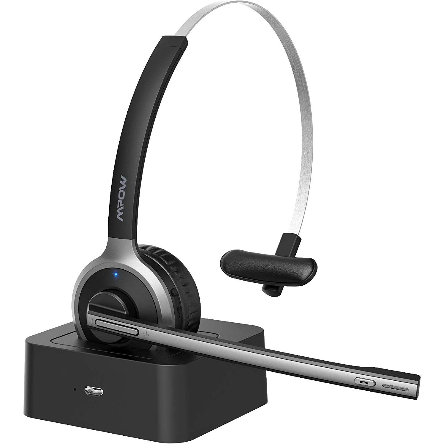 Mpow Bluetooth Headset with Microphone, Wireless Headphones for Cell Phone - Open Box
