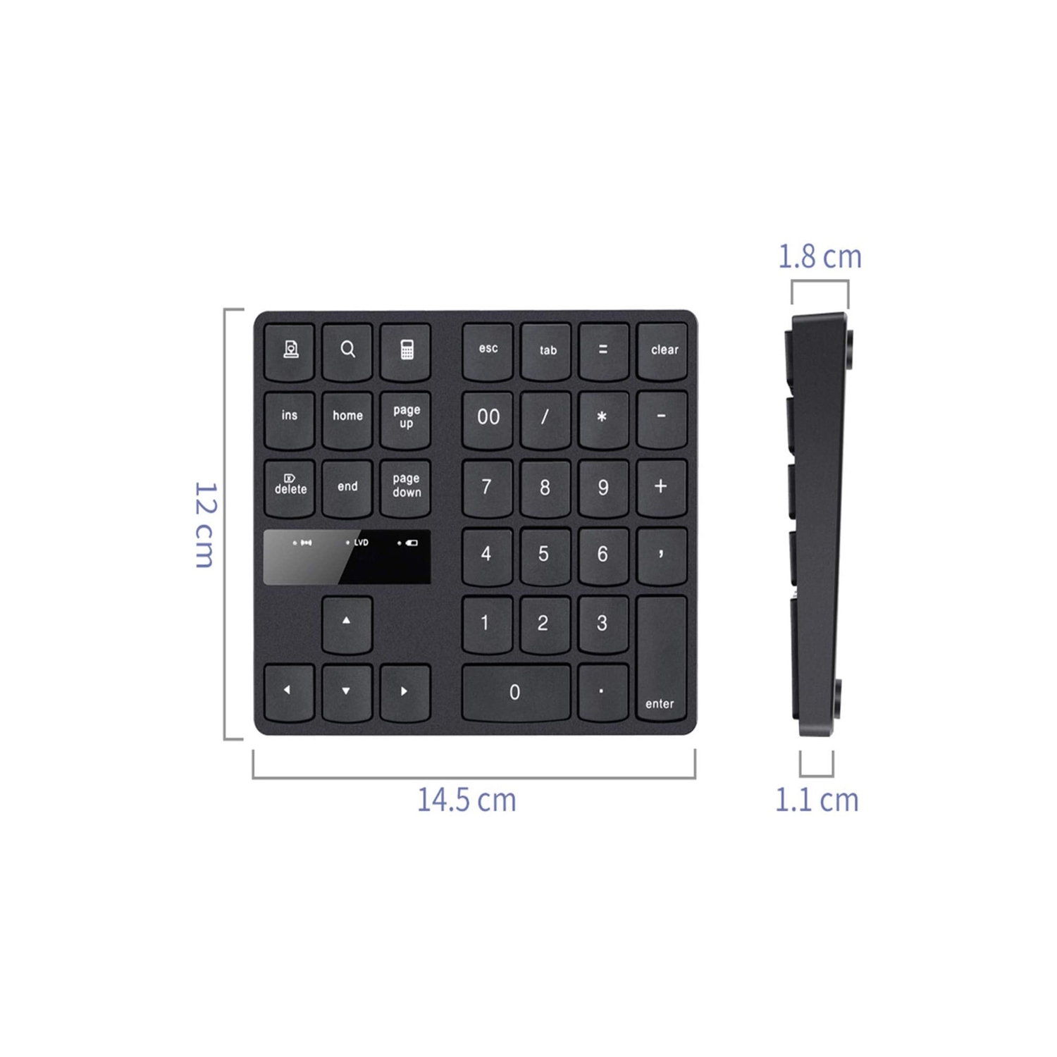 Clavier numérique USB Mini clavier numérique mince portable pour ordinateur de bureau Pleine taille - axGear