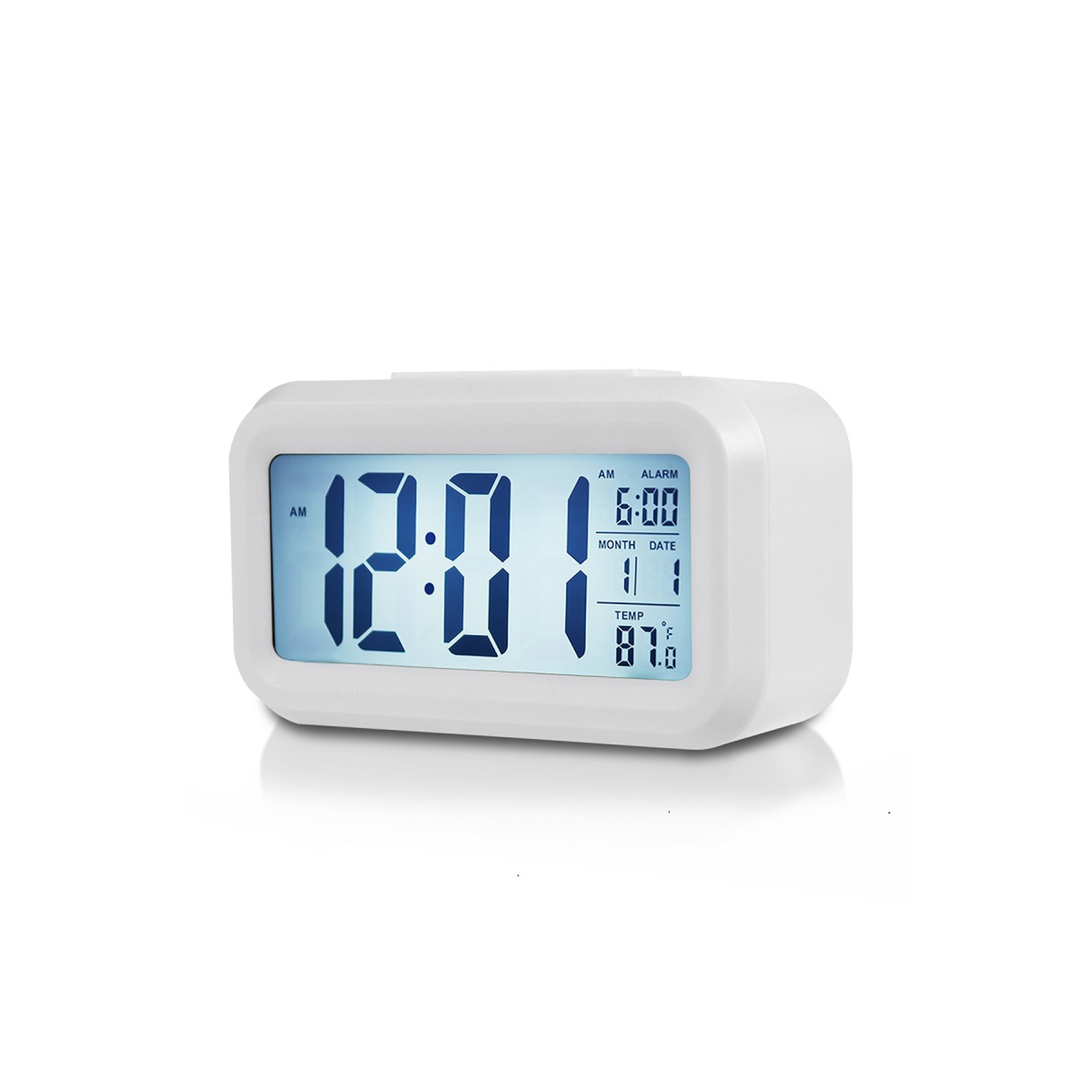 Digital Alarm Clock Large LCD Display Thermometer Smart Night Light Back Light - axGear
