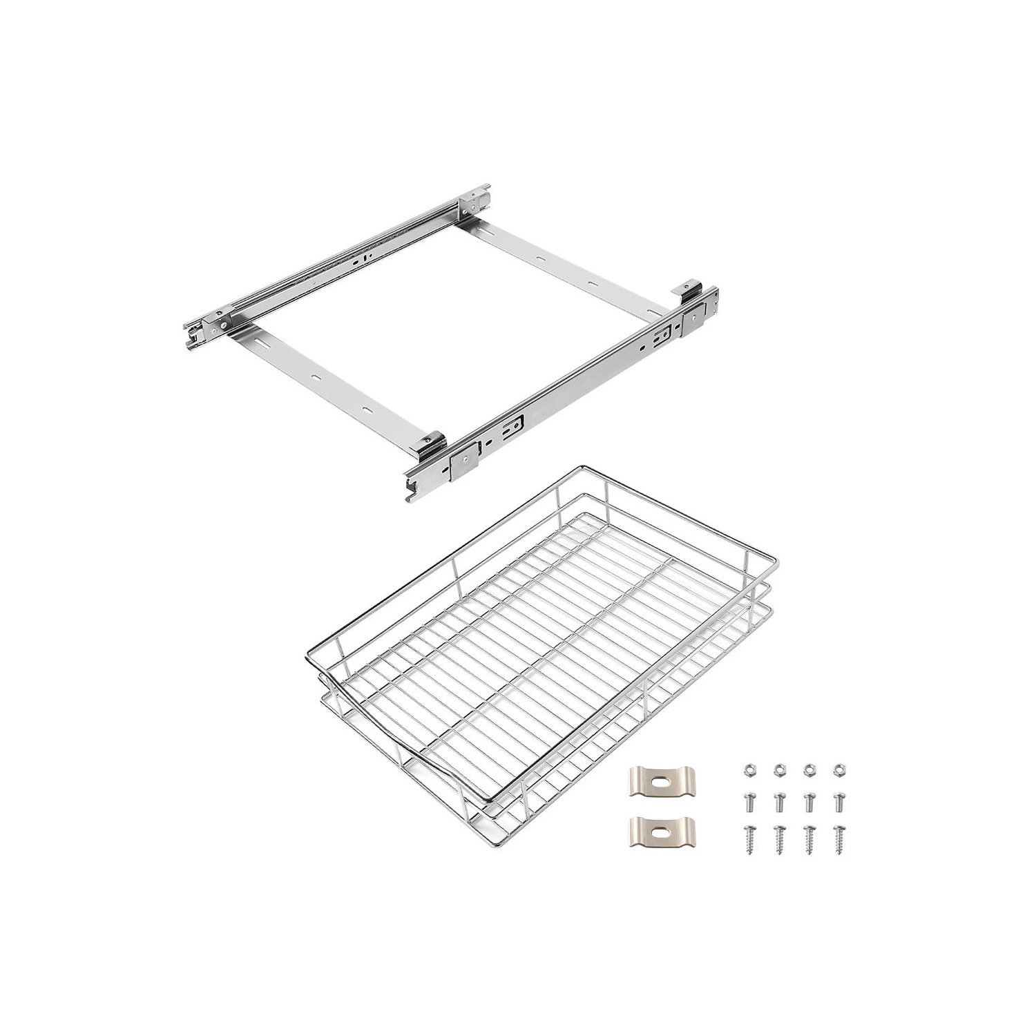 Tiroir de rangement coulissant pour armoire de cuisine – Étagère coulissante sous l'armoire, 43,2 x 53,3 x 10,2 cm.