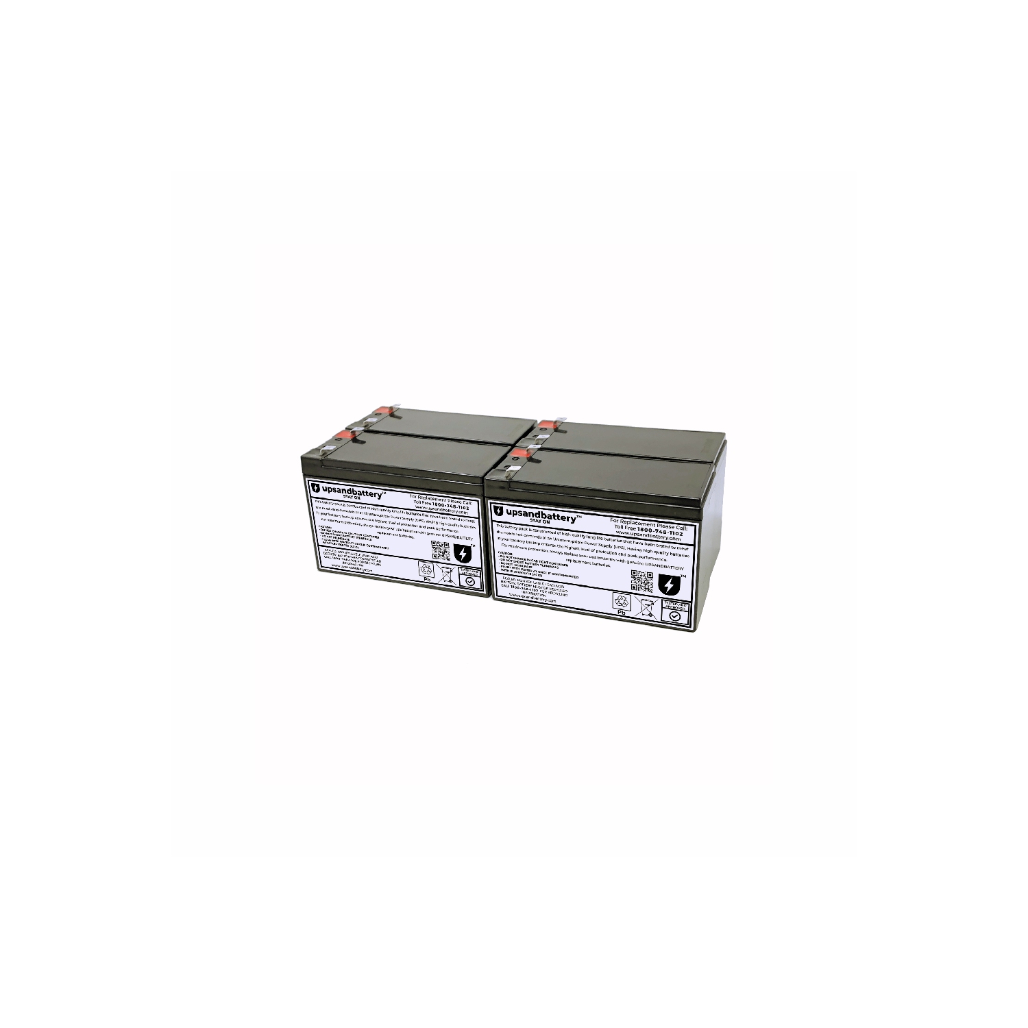 APC UPS Model SMC2000I-2U Compatible High-Rate Discharge Series Replacement Battery Backup Set - UPSANDBATTERY™