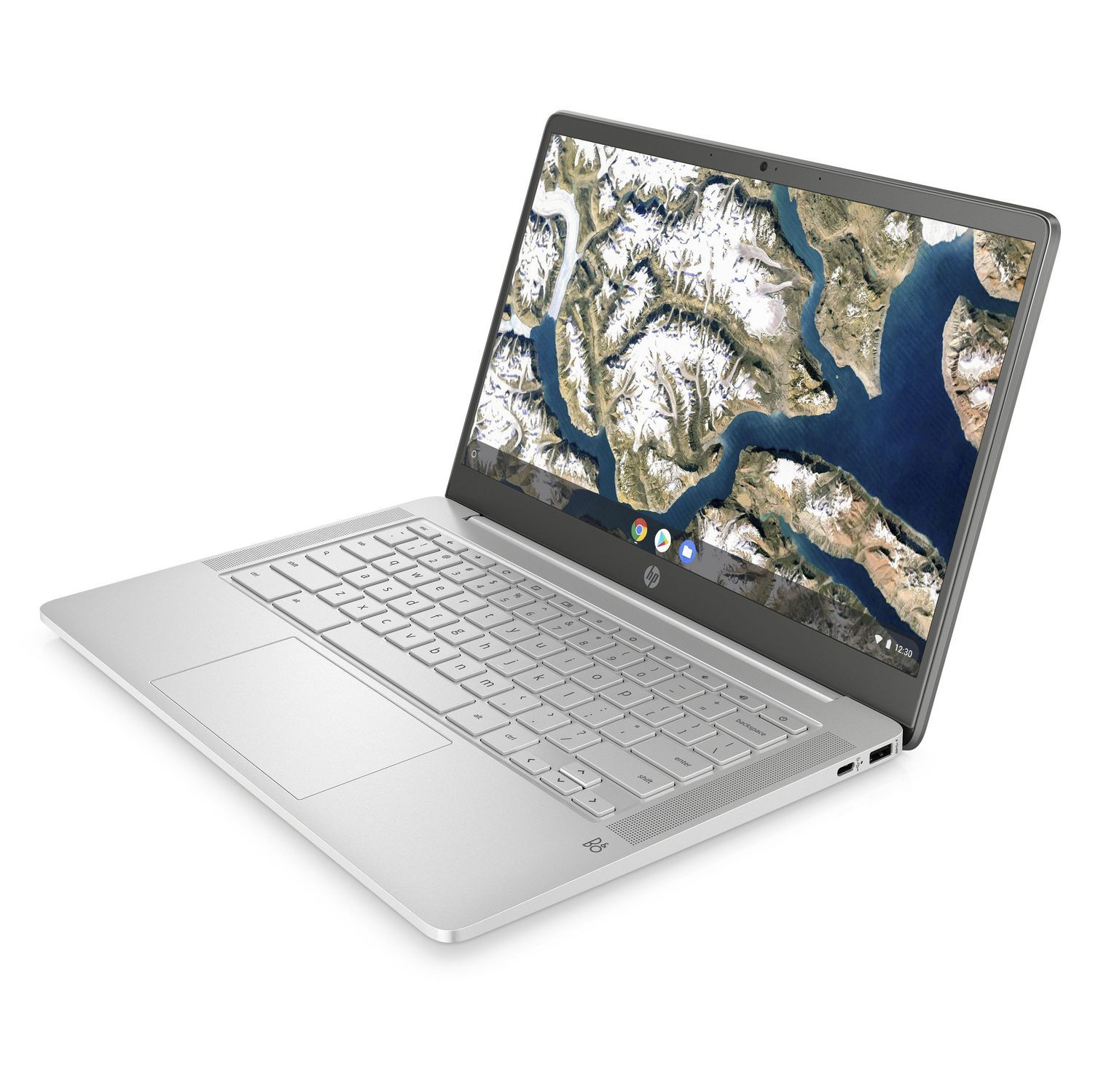 Refurbished (Good) - HP Chromebook 14a-na0010ca 14" Laptop, Intel Celeron N4000, 4GB RAM, 64GB eMMC, Mineral Silver