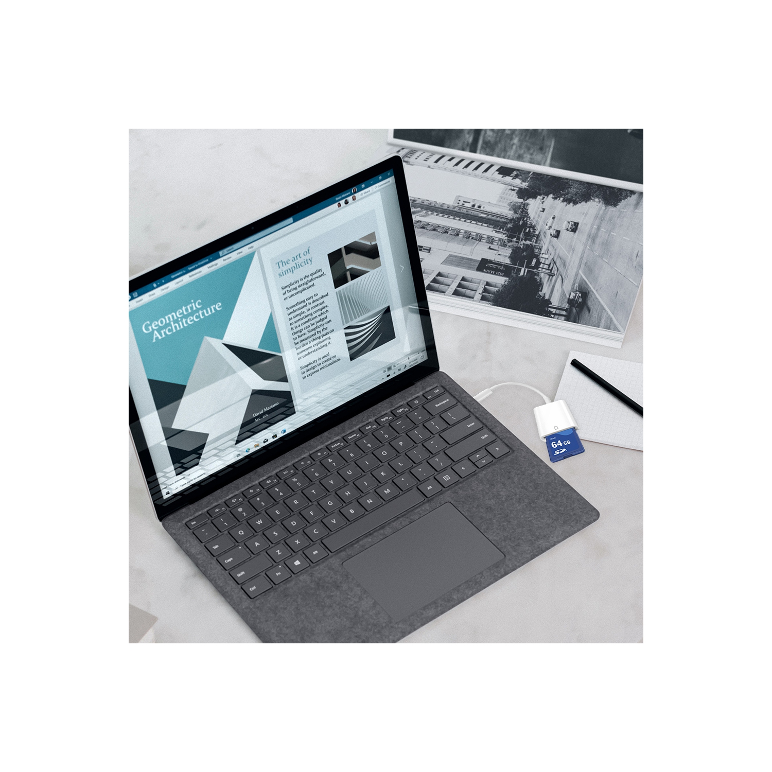 Lecteur de cartes USB-C vers SD pour PC, Mac, iPad, tablettes et smartphones Android | Lecteur Flash USB MicroSD USB 2.0 haute vitesse pour caméra,