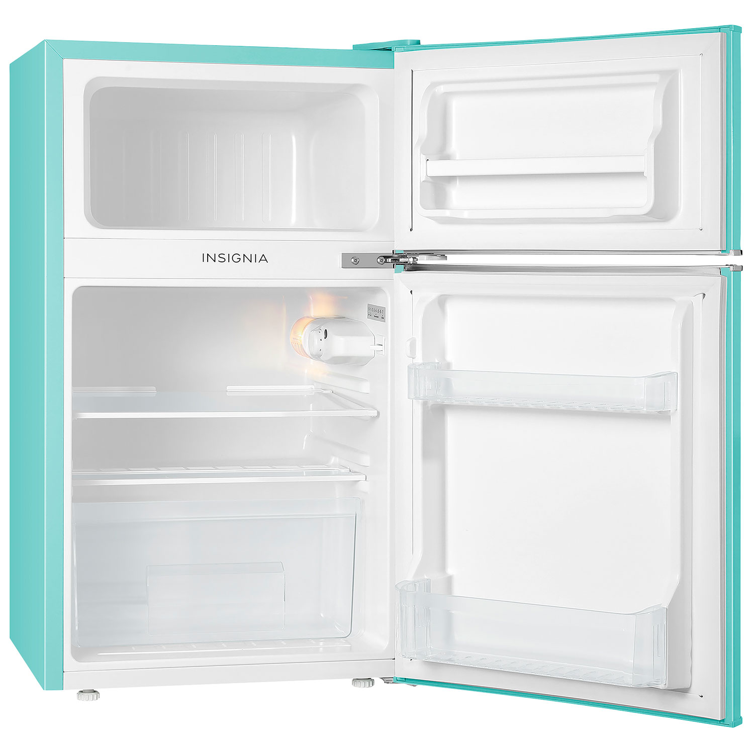 Insignia 3.1 Cu. Ft. Retro Bar Fridge w/Top Freezer - Mint - Only at Best Buy