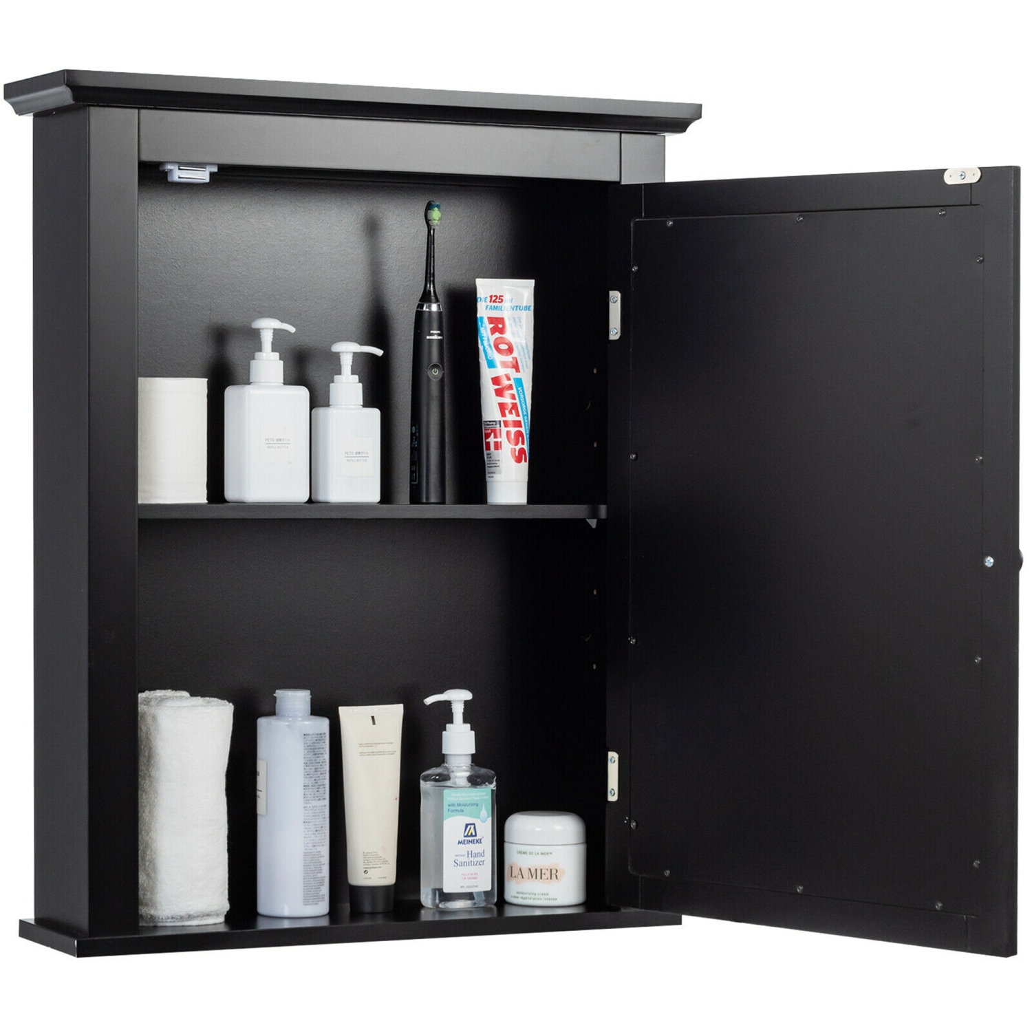 Armoire de toilette à miroir Etagère réglable murale Gymax