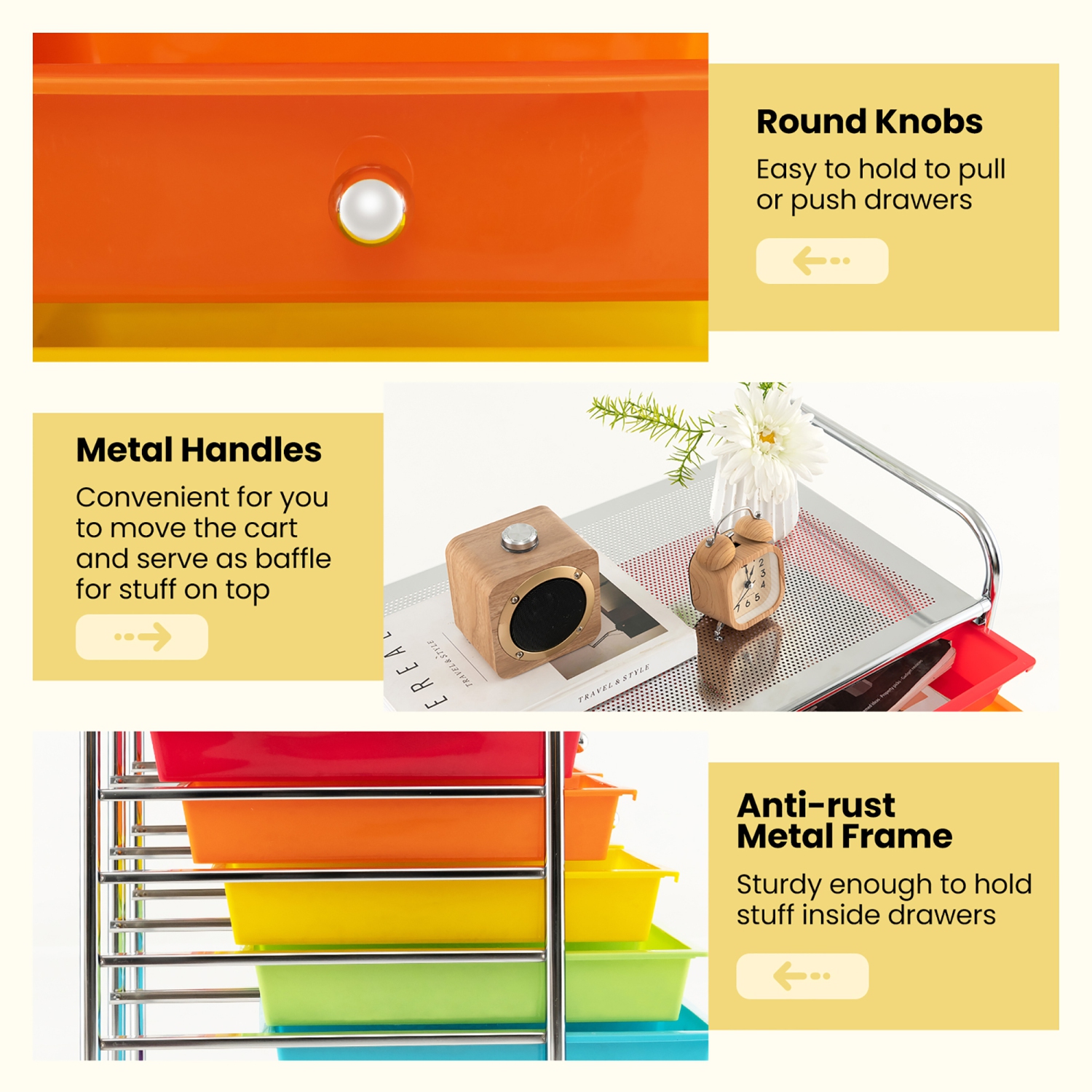 Gymax Office Rolling Cart 12 Storage Drawer Studio Organizer Bins Scrapbook Paper Multicolor