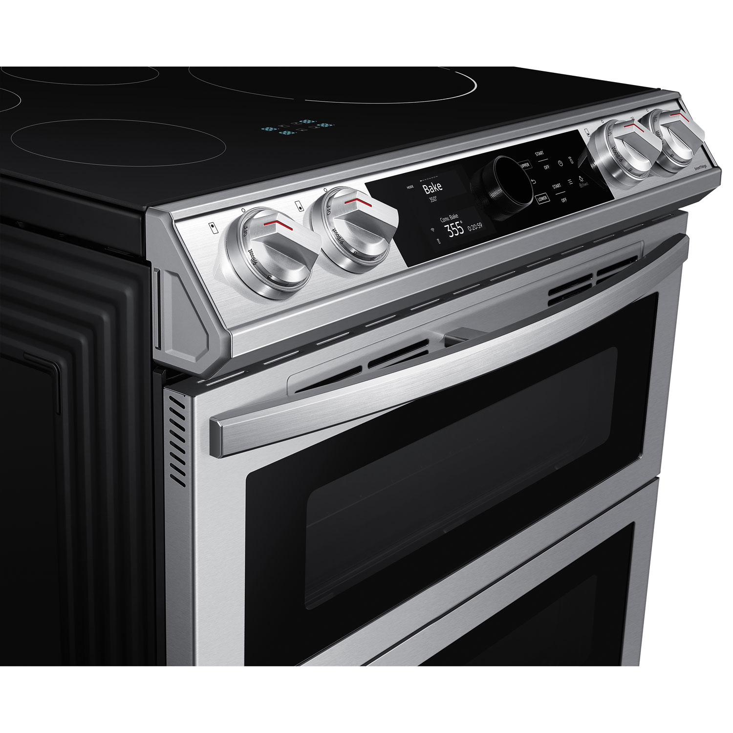 Samsung 30" 6.3 Cu. Ft. Double Oven Slide-In Induction Range - Stainless Steel