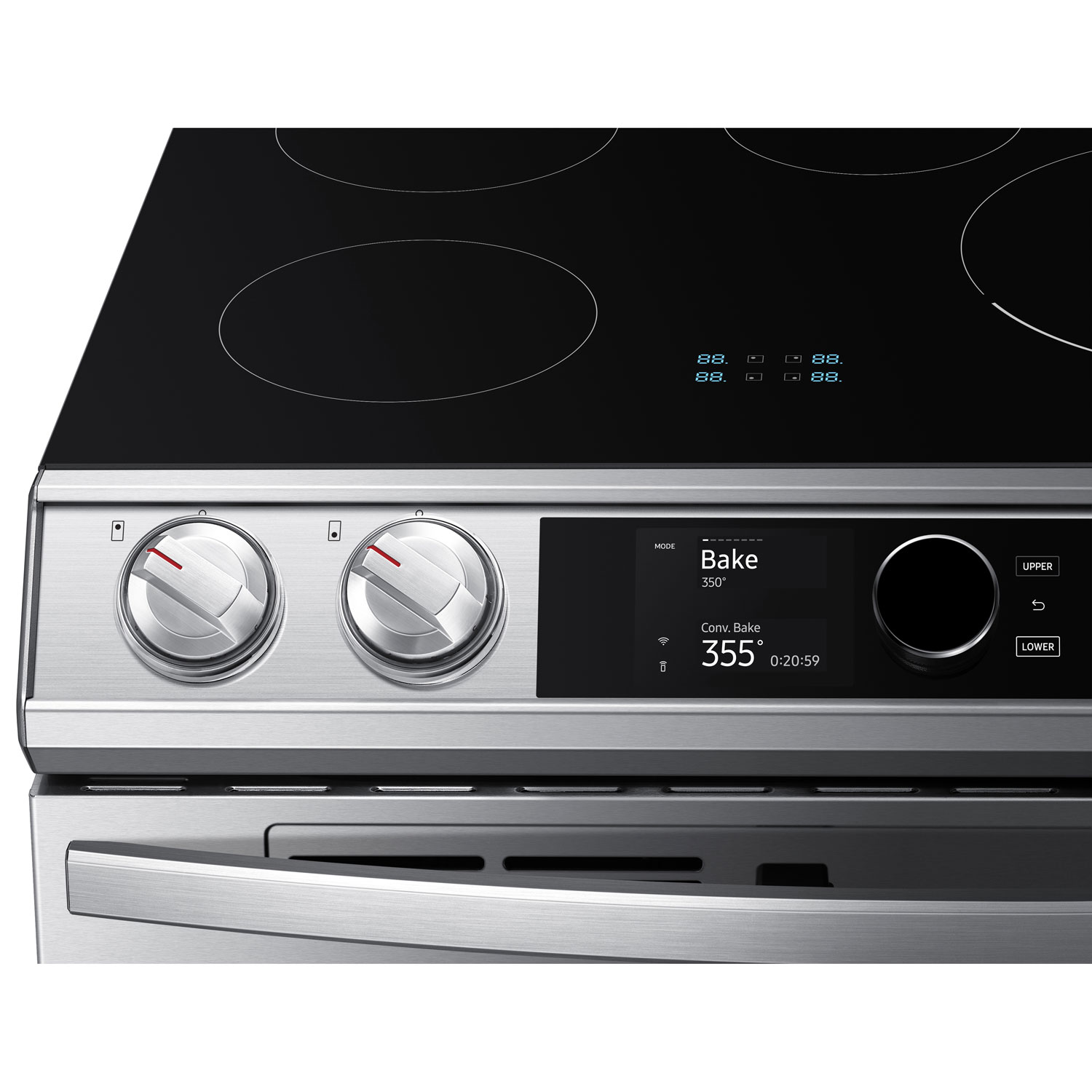 Samsung 30" 6.3 Cu. Ft. Double Oven Slide-In Induction Range - Stainless Steel