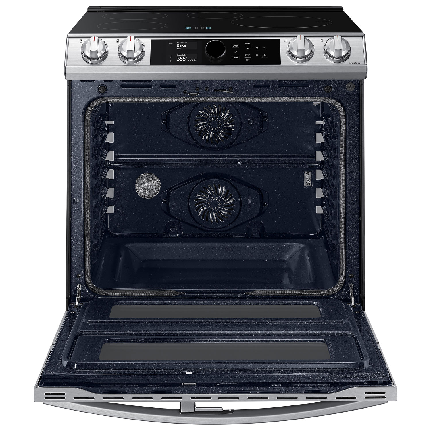 Samsung 30" 6.3 Cu. Ft. Double Oven Slide-In Induction Range - Stainless Steel