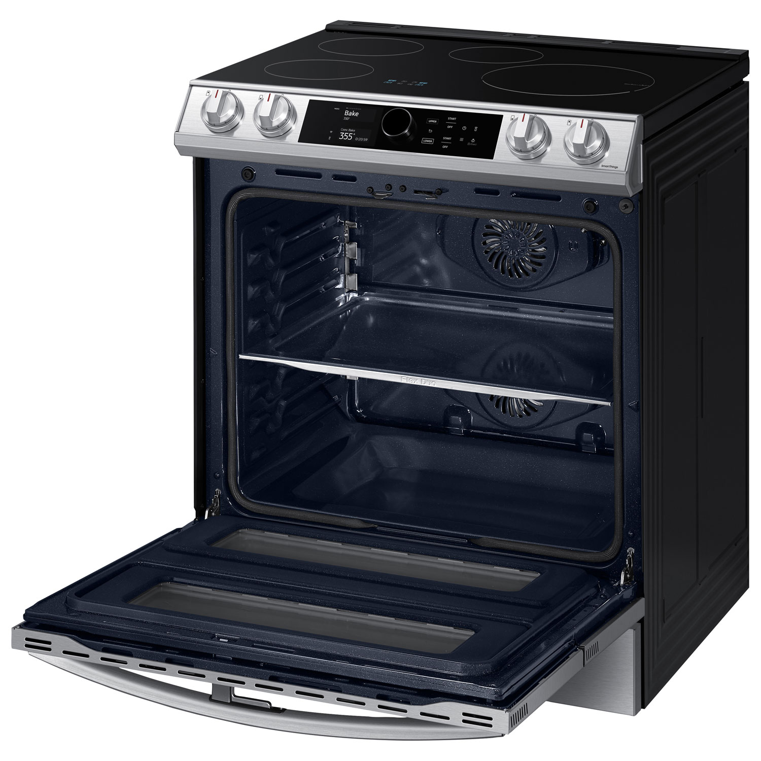 Samsung 30" 6.3 Cu. Ft. Double Oven Slide-In Induction Range - Stainless Steel