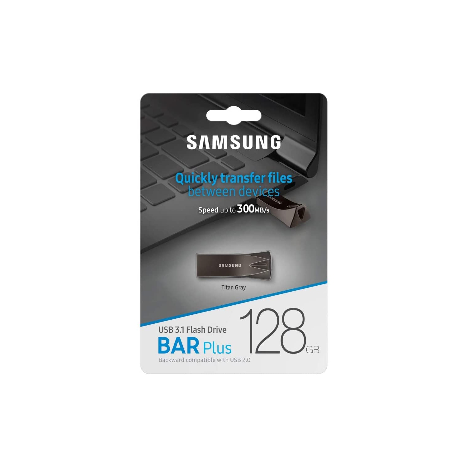 Samsung MUF-128BE 128GB 3.0 USB Type-A Connector Grey, Titanium USB Flash Drive