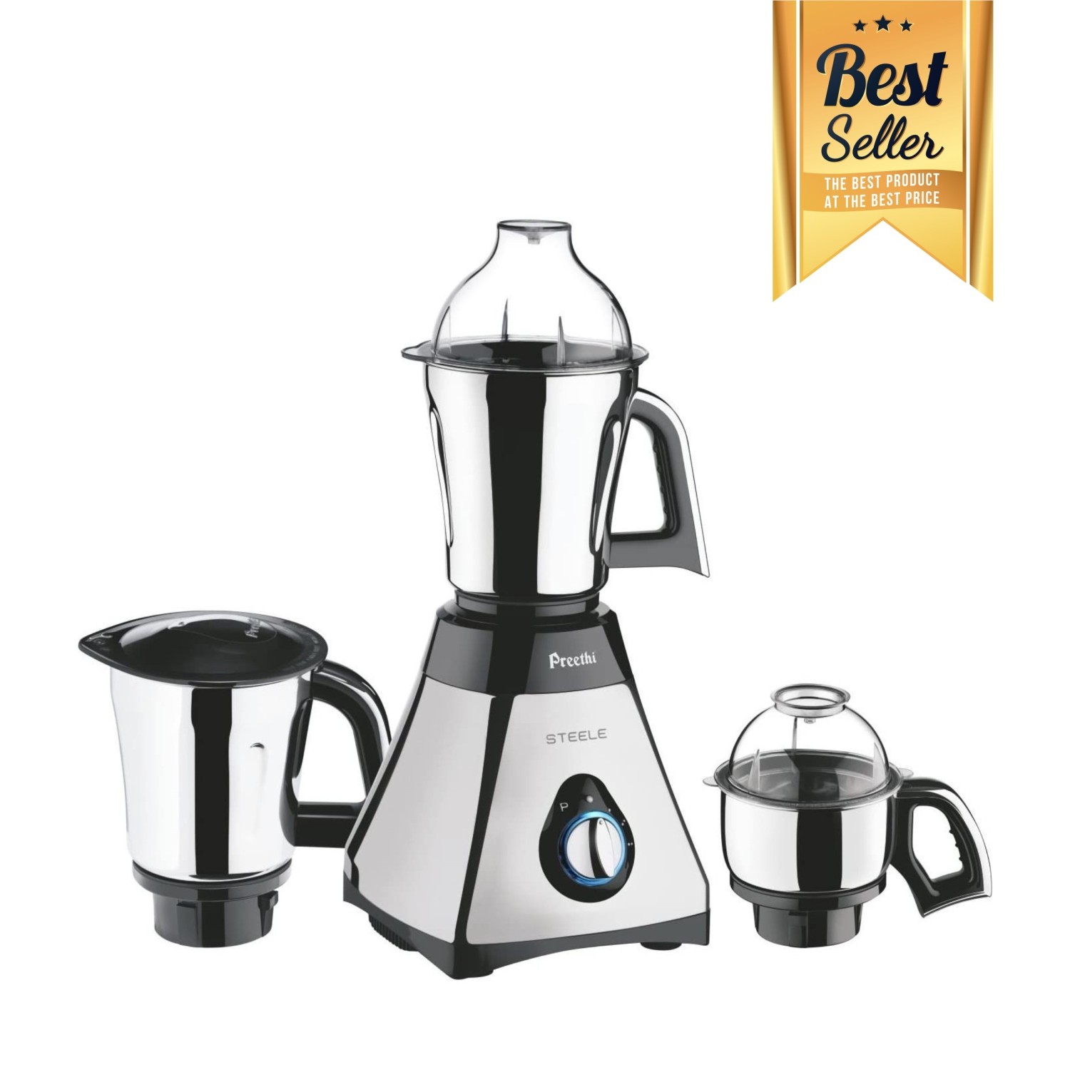 Preethi Steele Supreme 550W/ 110V 3 Jar Mixer Grinder