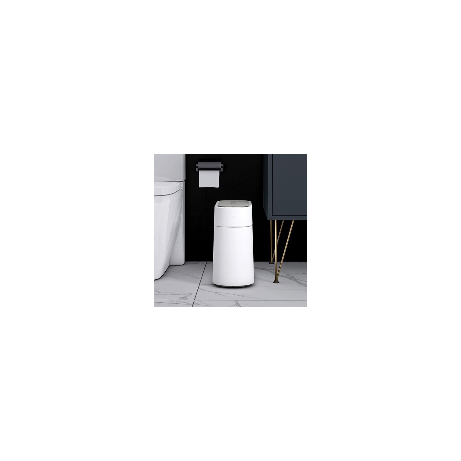Townew T3 Slim Auto-sealing Smart Trash Can with Motion Sensing Lid - 3Gal Capacity - White