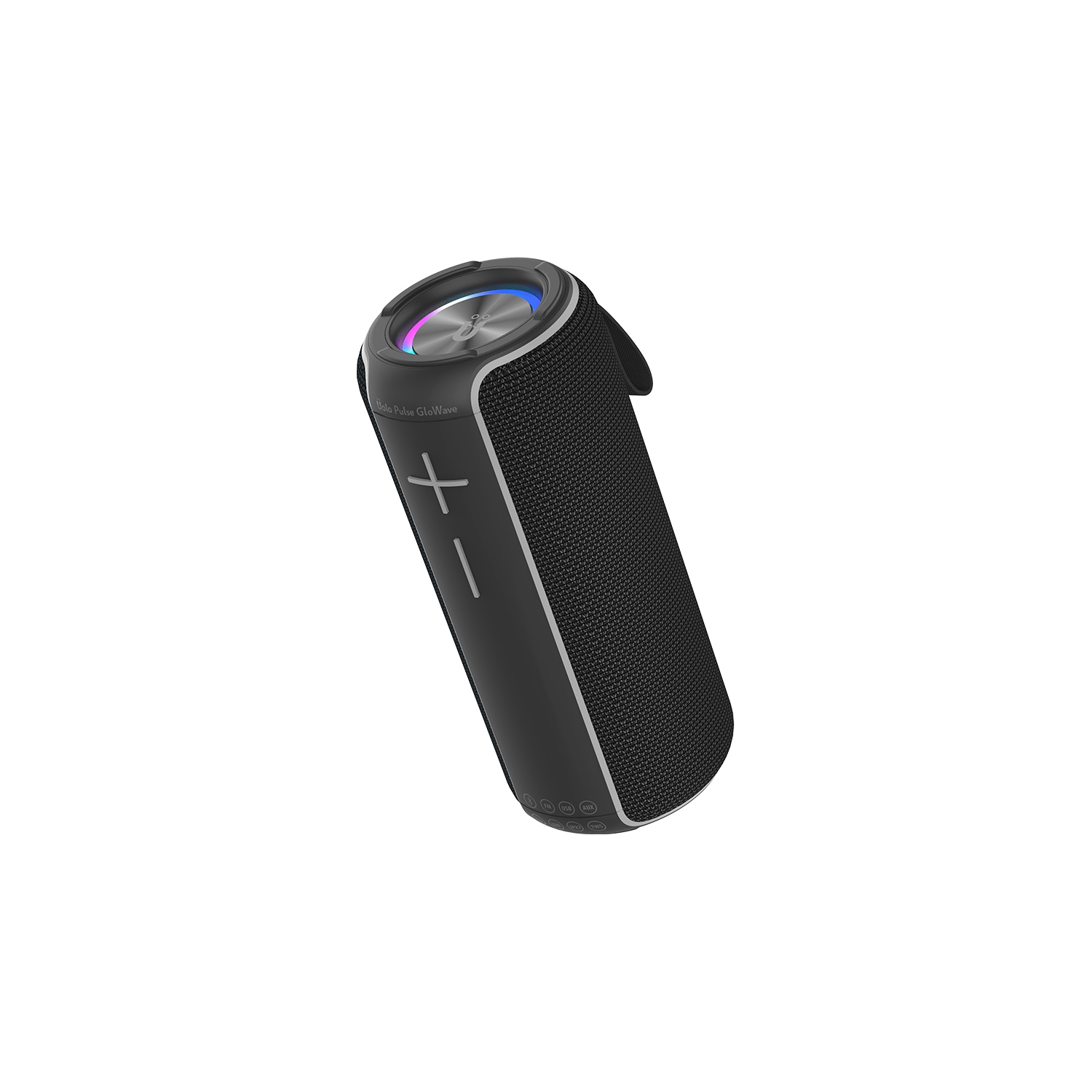 Uolo Pulse GloWave Portable Bluetooth Wireless Speaker - IPX7 Waterproof Bluetooth Speaker/FM Radio Portable Speaker – Black/Grey