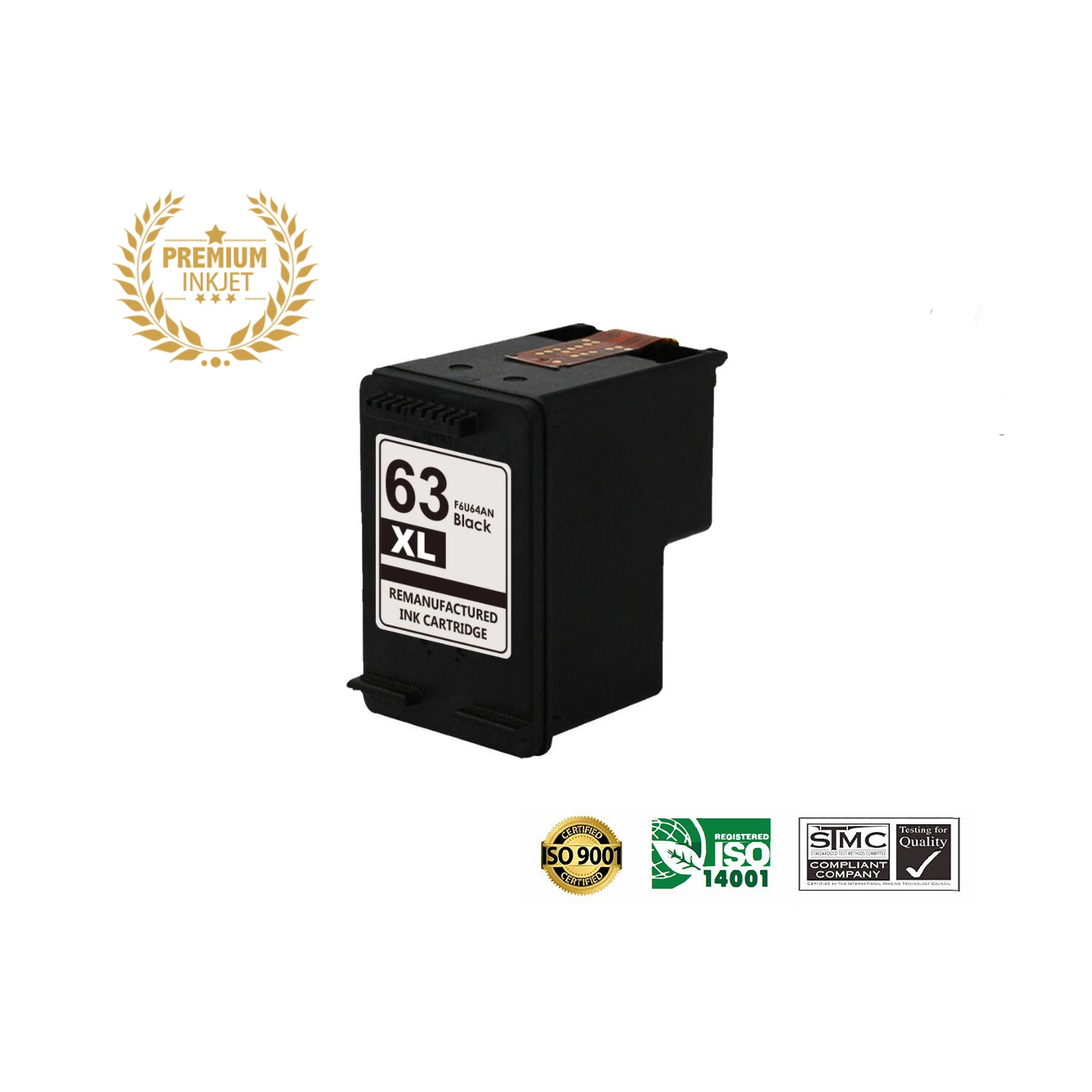 Ultra Toner® HP 63XL/HP63/63/hp63/hp63xl/hp-63 Black Remanufactured Inkjet Cartridge-Officejet 3833 3830 5255 4650 4655 4652