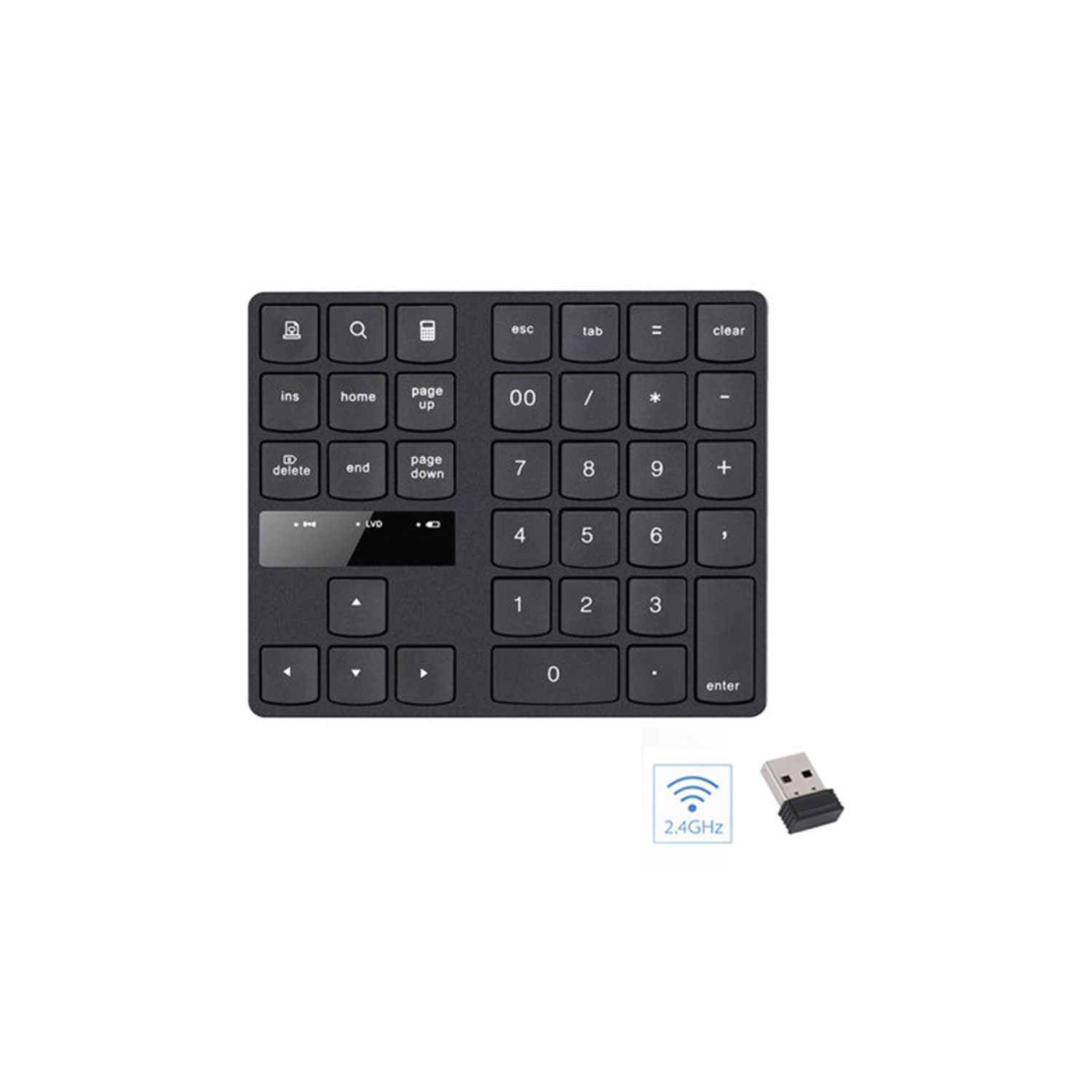 35 Keys 2.4Ghz Wireless Rechargeable battery Numeric Keypad Keyboard