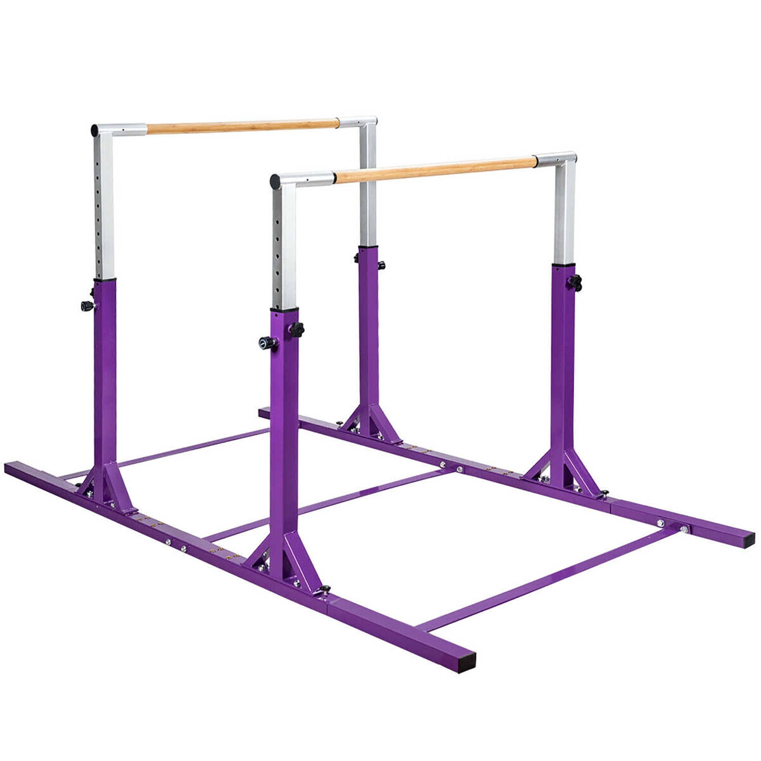 Costway Kids Double Horizontal Bars Gym Home Adjustable