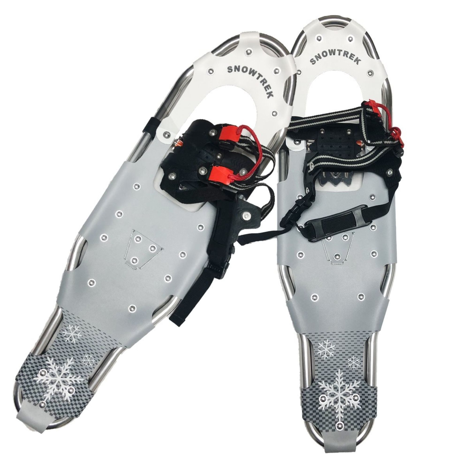 SNOWTREK Aluminum Snowshoes for Youth and Adults, Snow Shoes with Carrying Bag - Size 30