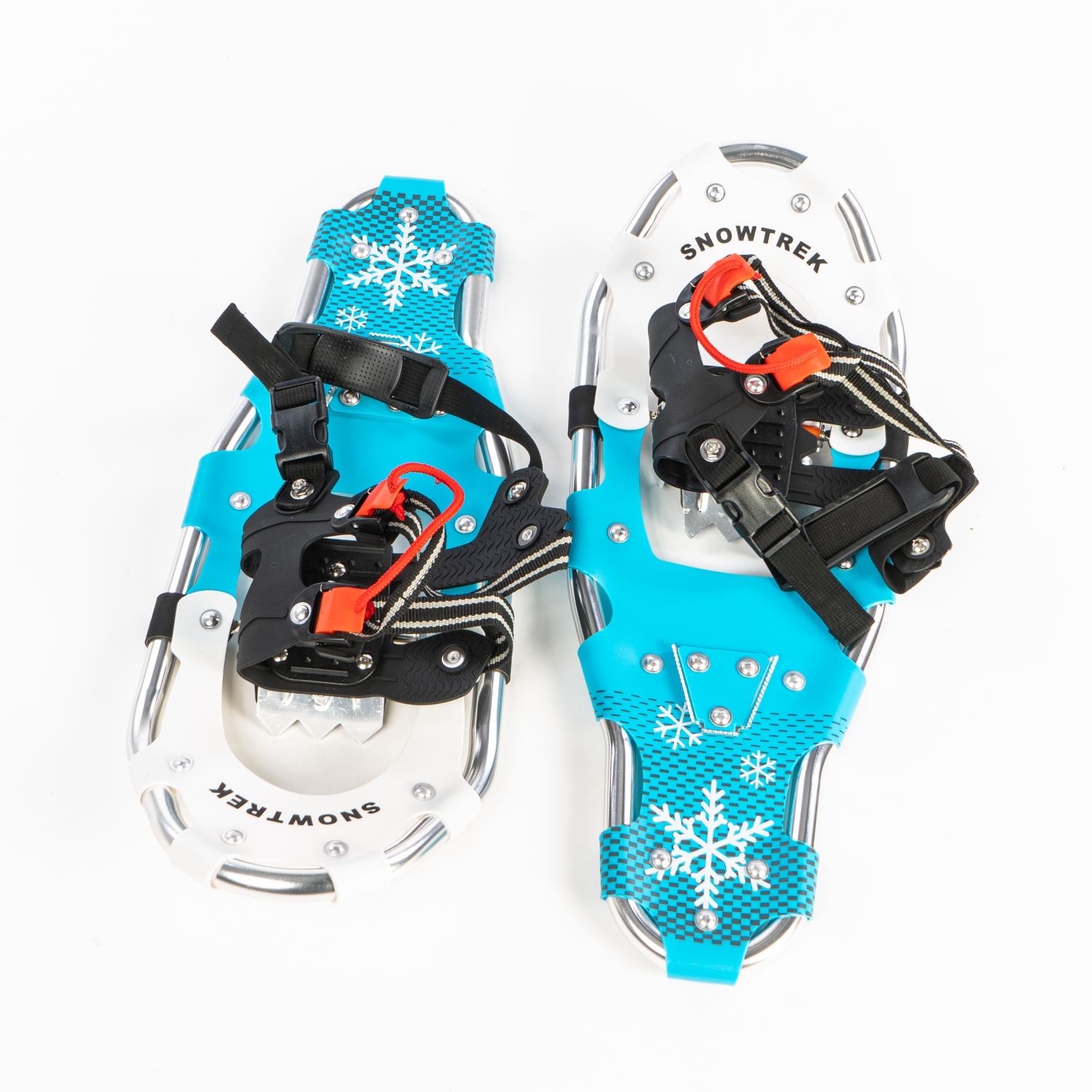 SNOWTREK Aluminum Snowshoes for Youth and Adults, Snow Shoes with Carrying Bag - Size 23