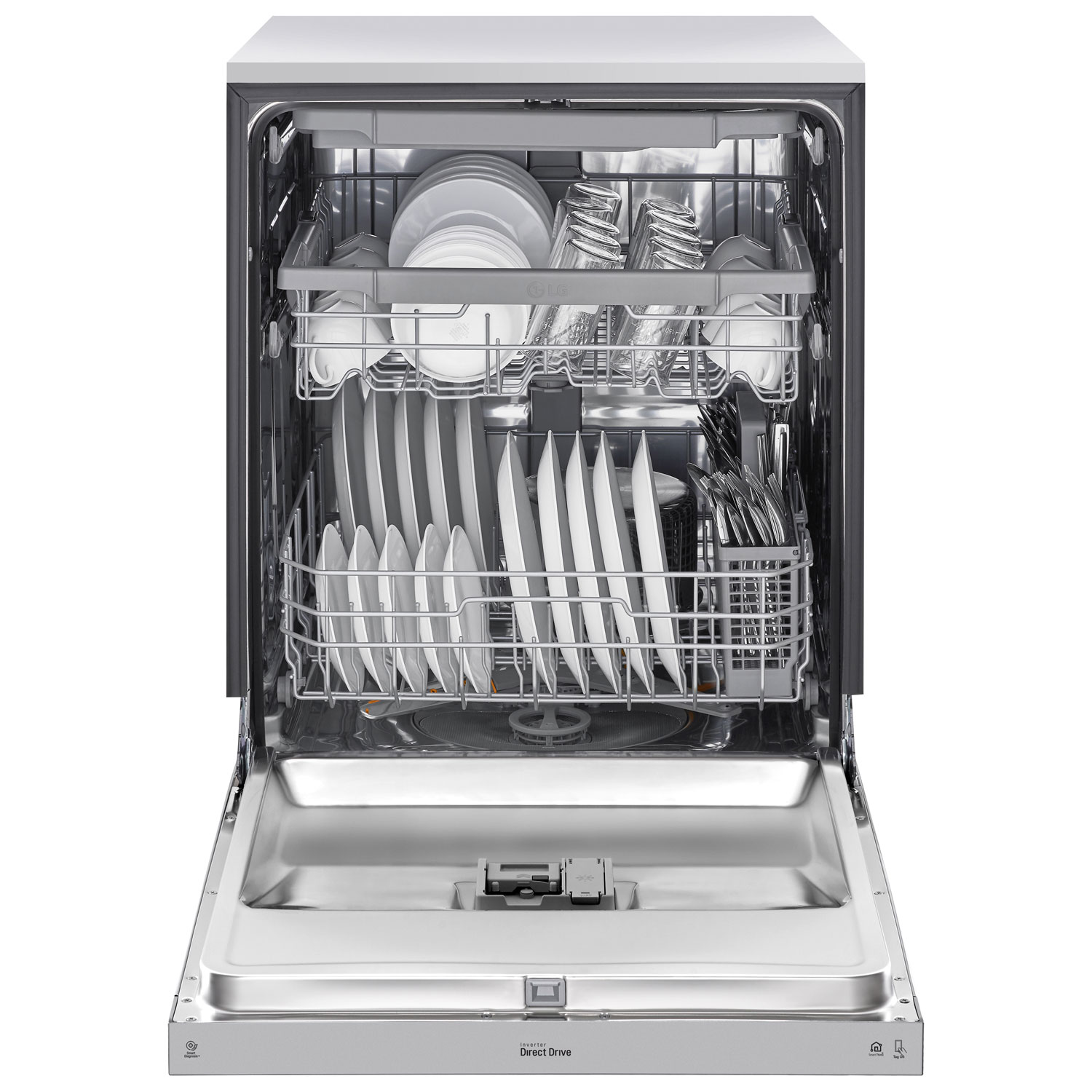 LG 24" 48dB Built-In Dishwasher with Third Rack - Stainless Steel