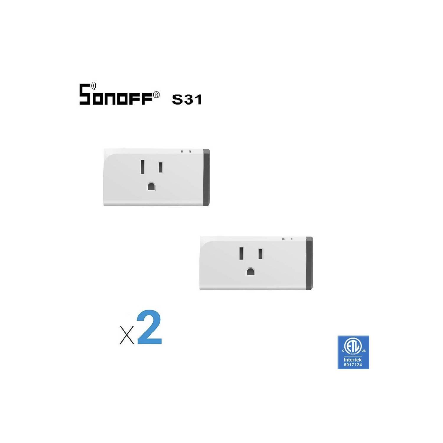Sonoff S31 - set of 2 - Smart WiFi Socket Remote Control Switch Outlet