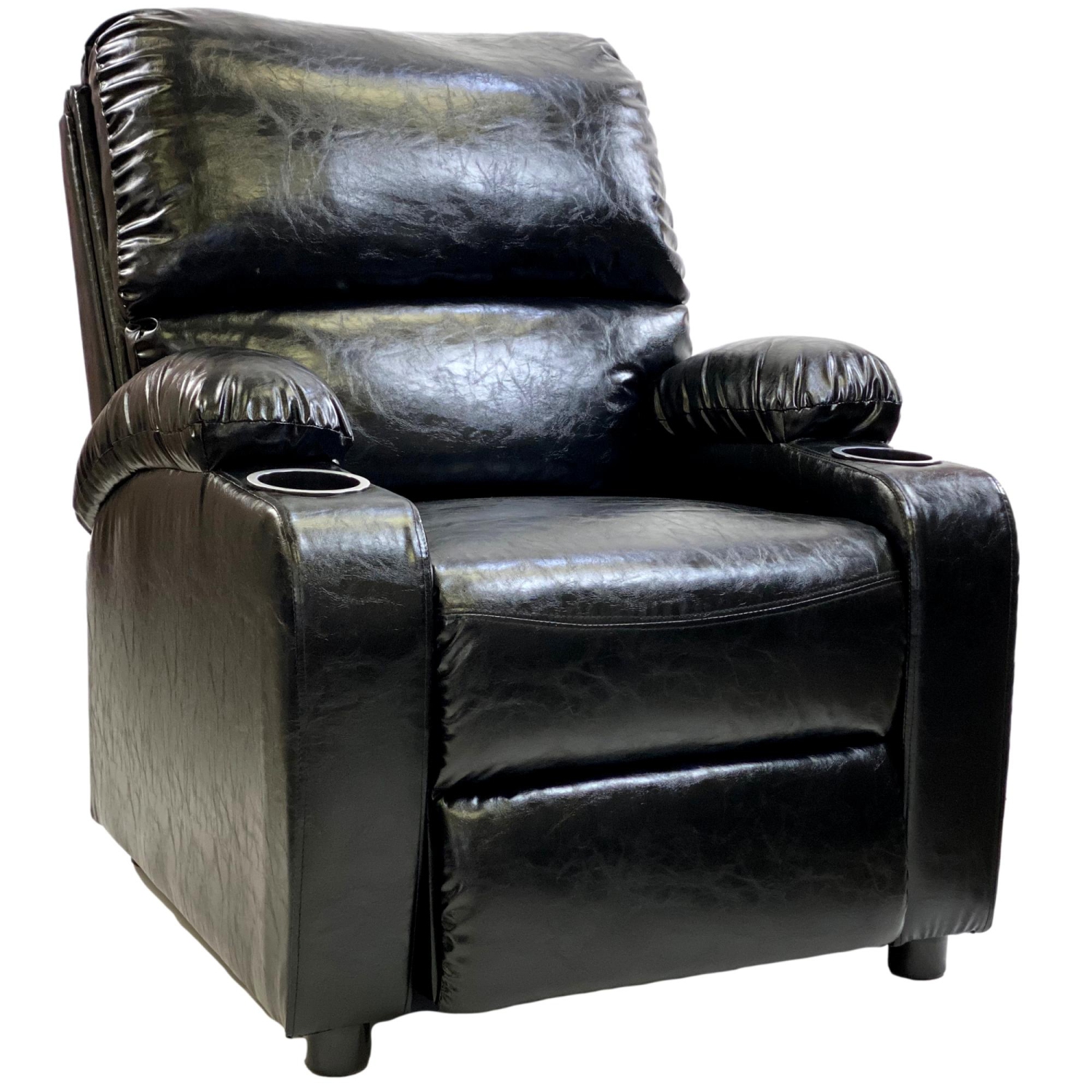 ViscoLogic RomaLuxe Manual Accent Recliner Chair (Black)