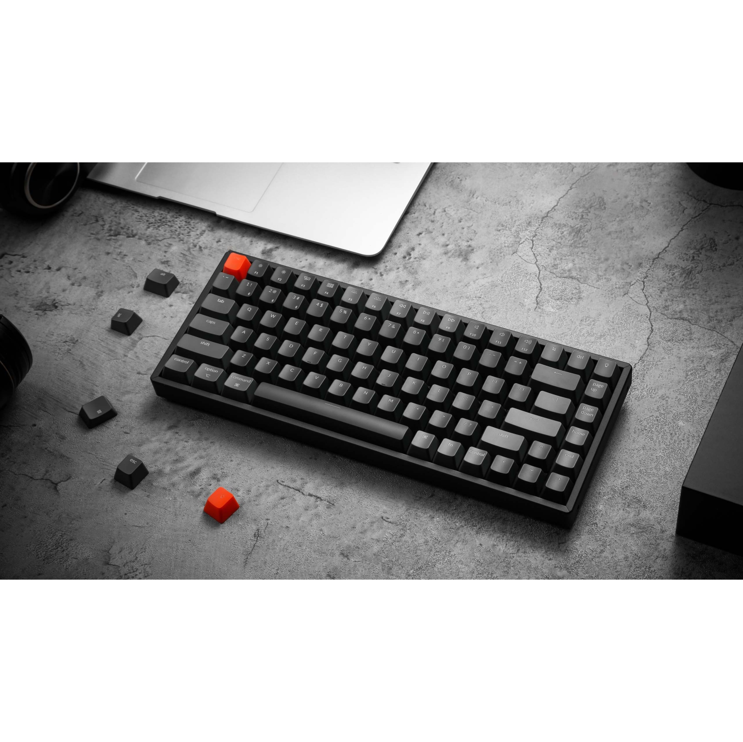 Keychron K2 V2 RGB Wireless Mechanical Gaming Keyboard – 75% Layout, Gateron Red Switches – Compatible with Windows, macOS, Linux & Android, Black